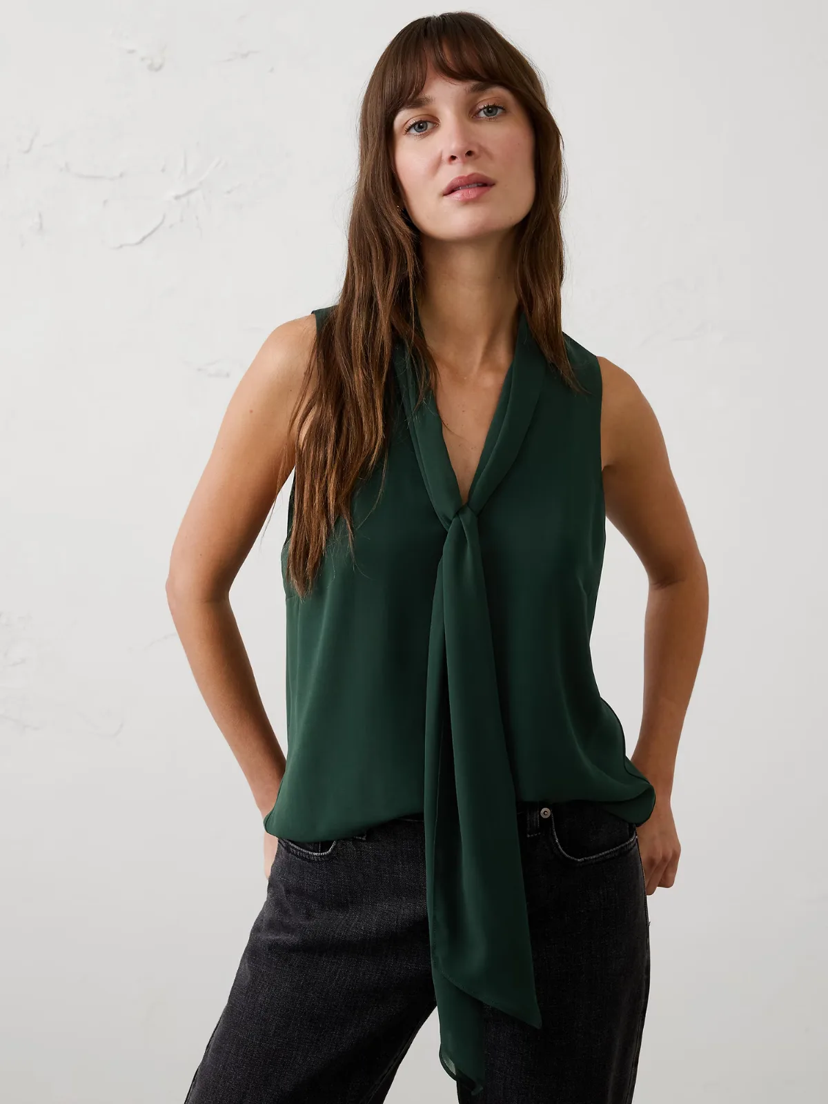 Scarf-Neck Blouse by Banana Republic