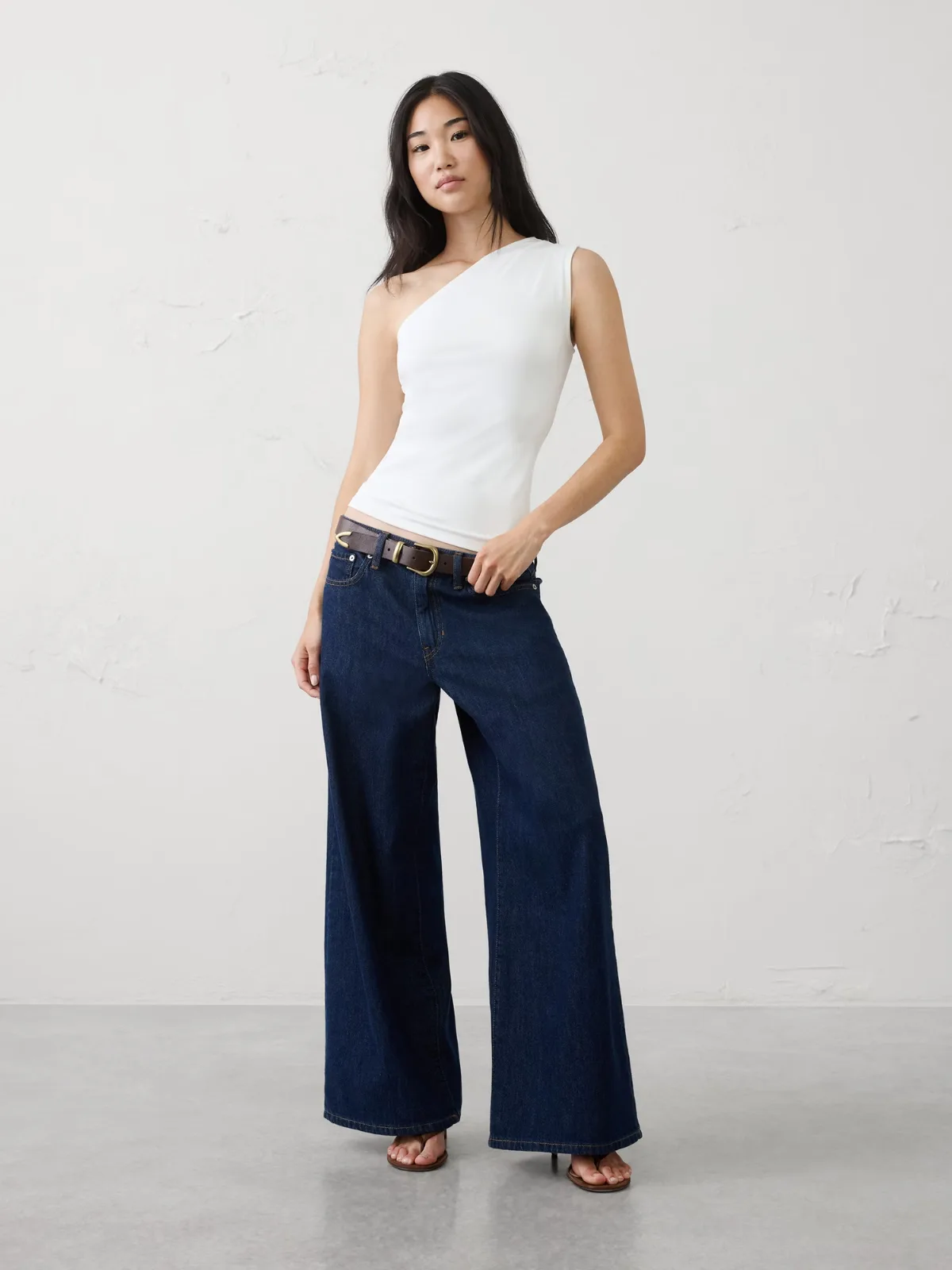 Soft Knit One-Shoulder Top by Banana Republic