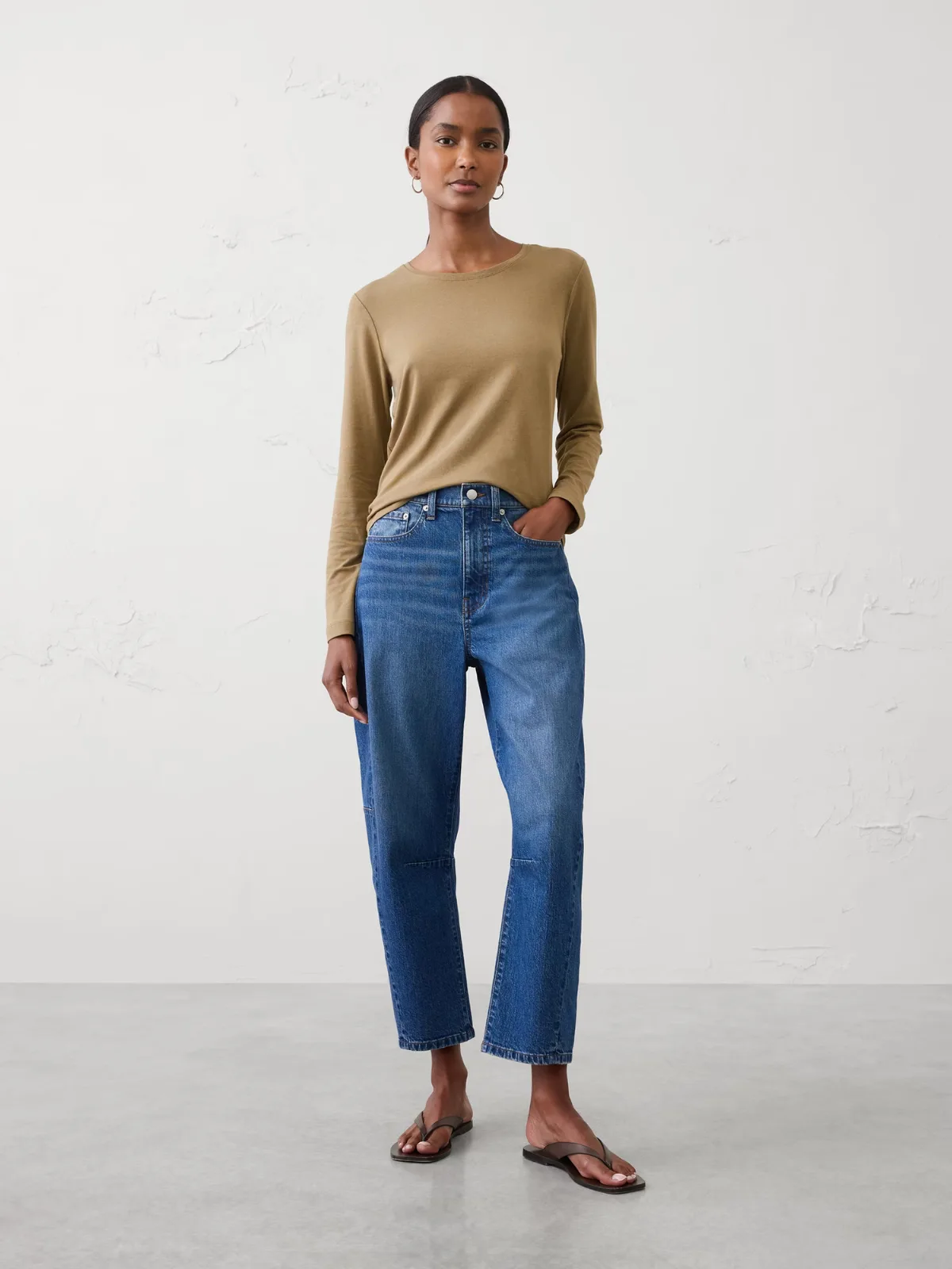 Timeless Long-Sleeve Crew-Neck T-Shirt by Banana Republic