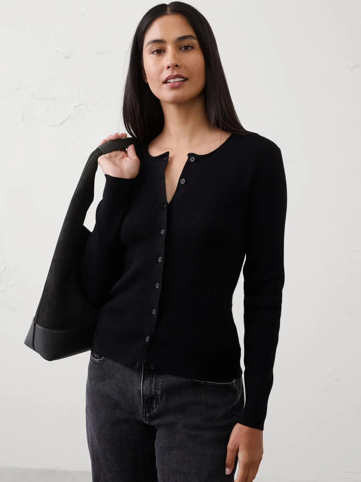 Ribbed Cardigan Sweater