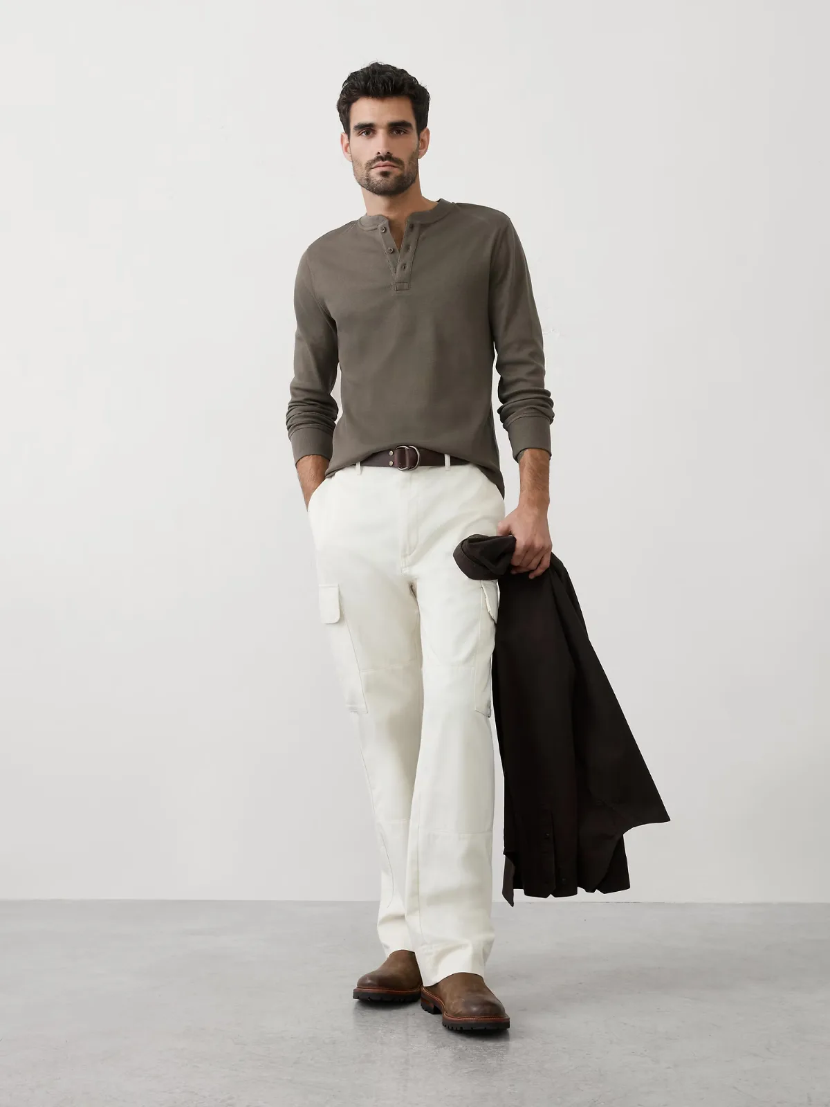 Mini Ribbed Henley by Banana Republic