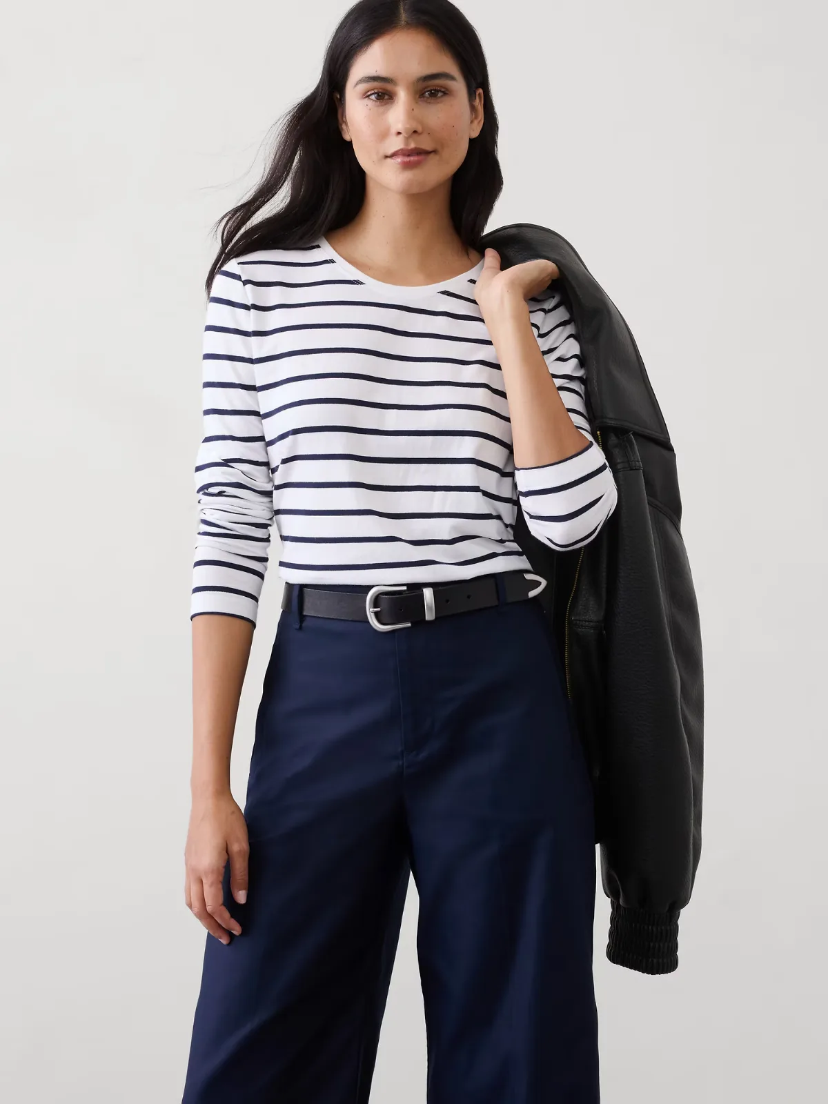 Timeless Long-Sleeve Crew-Neck T-Shirt by Banana Republic