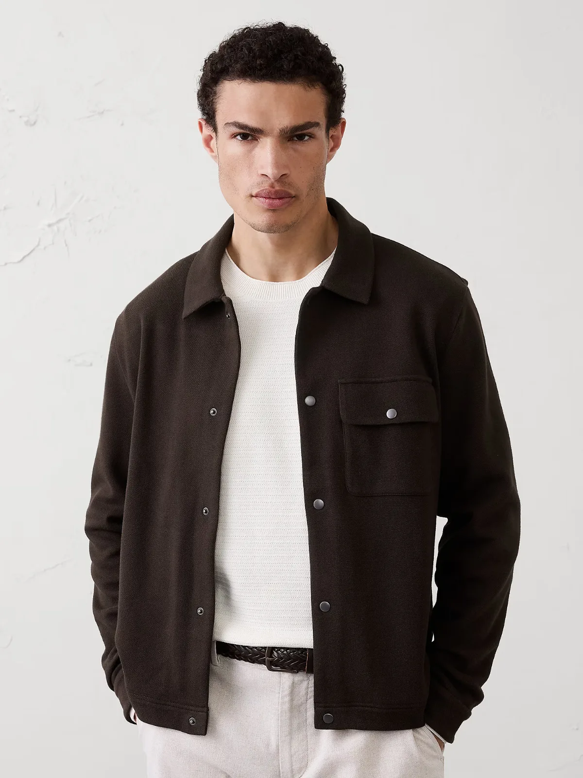 Knit Shirt Jacket by Banana Republic