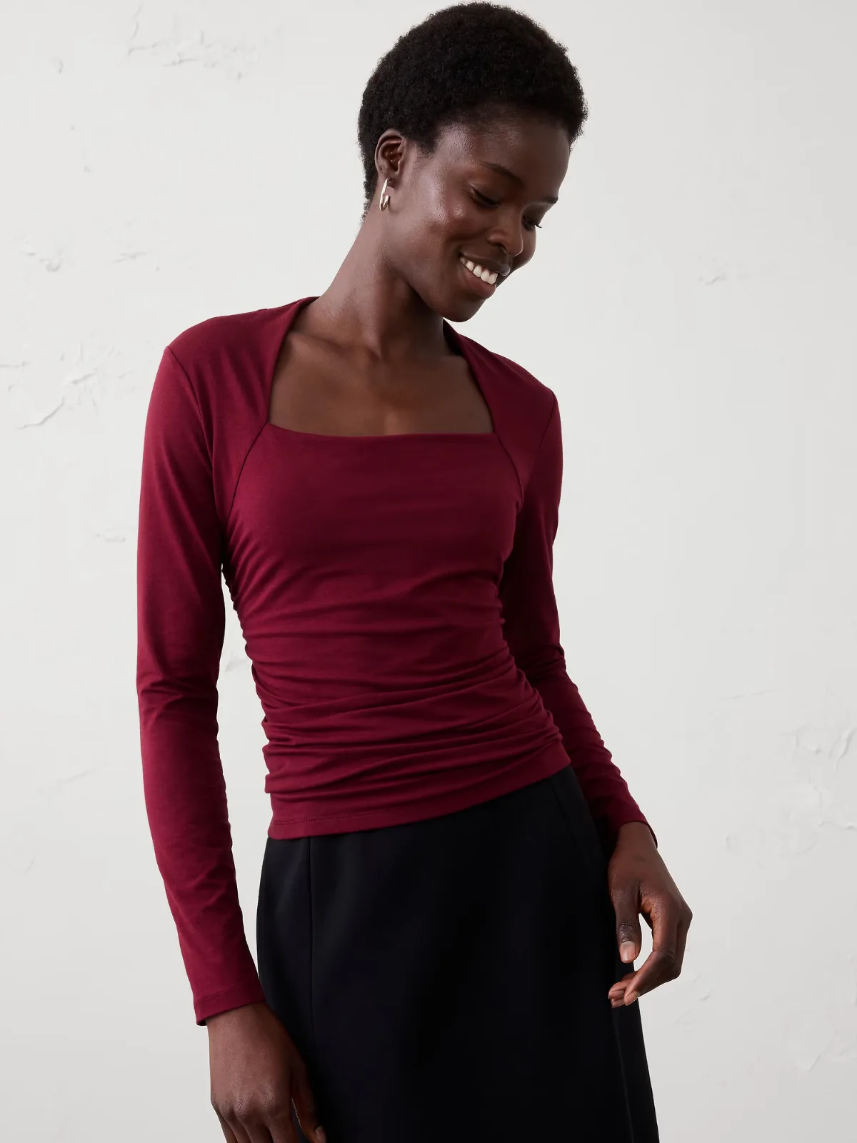 Soft Stretch Square-Neck Top by Banana Republic