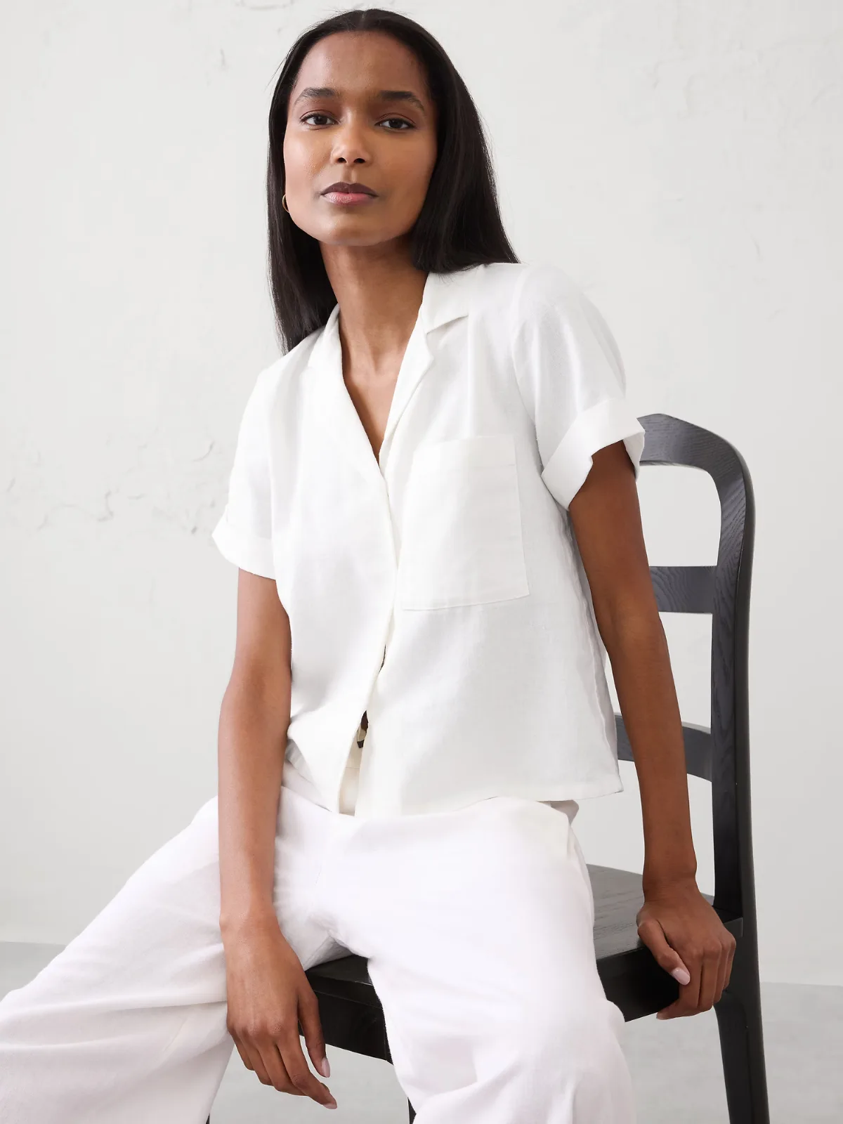 Linen-Blend Shirt