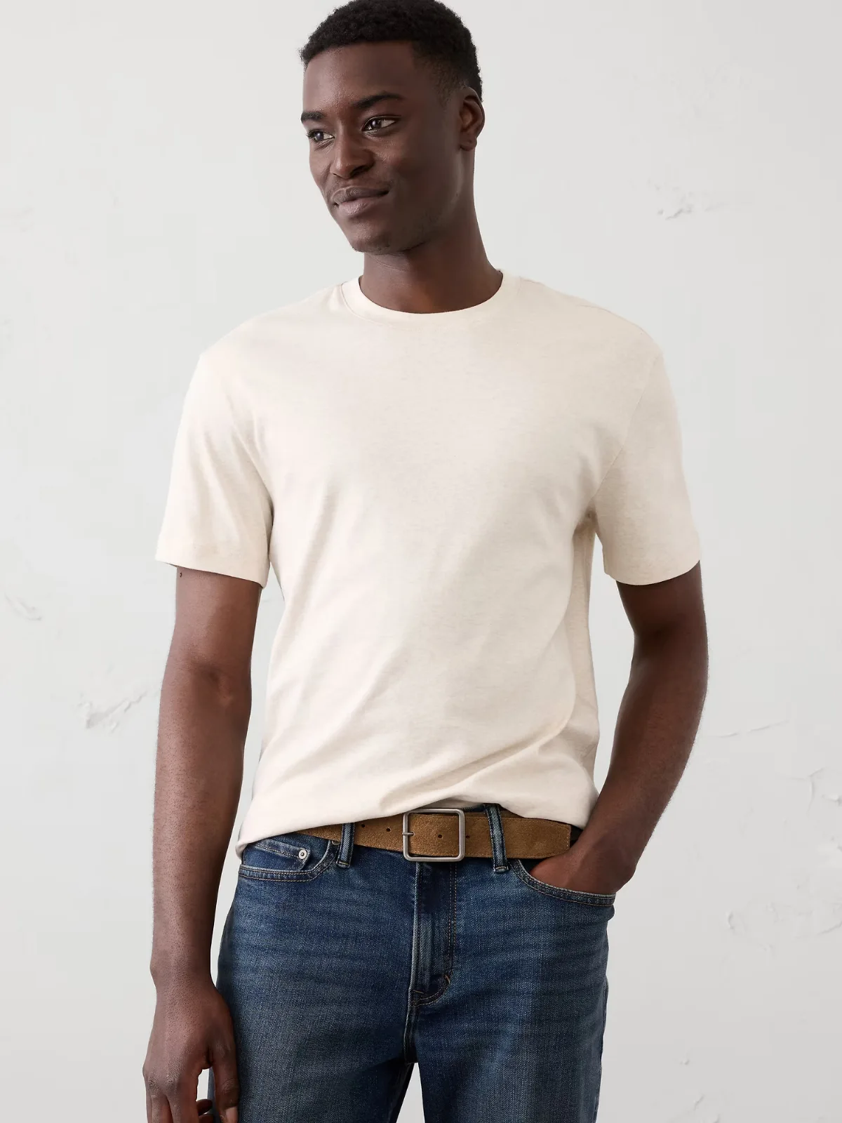 Luxe Touch Crew-Neck T-Shirt by Banana Republic