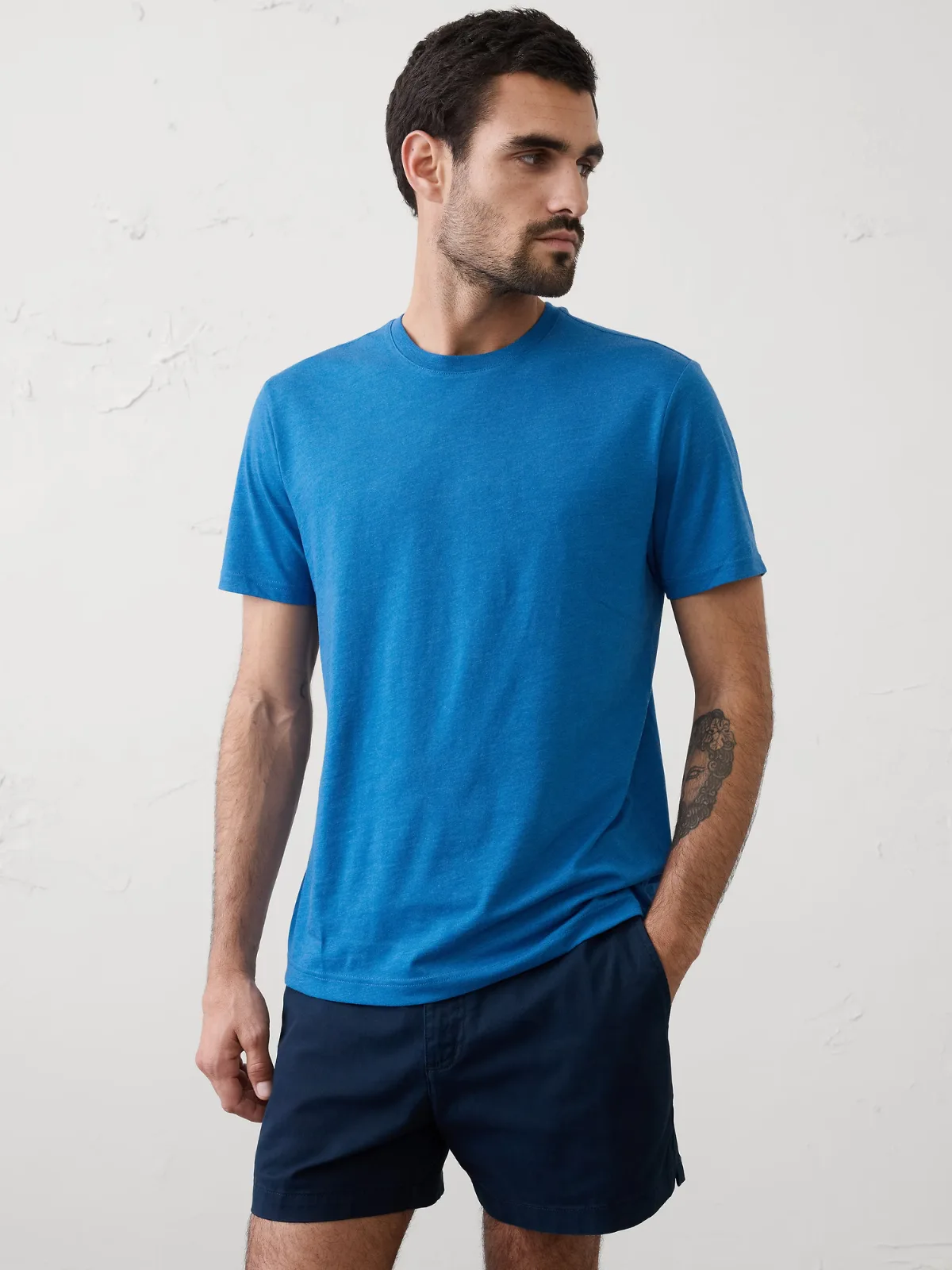 Standard-Fit Premium Wash Crew-Neck T-Shirt by Banana Republic