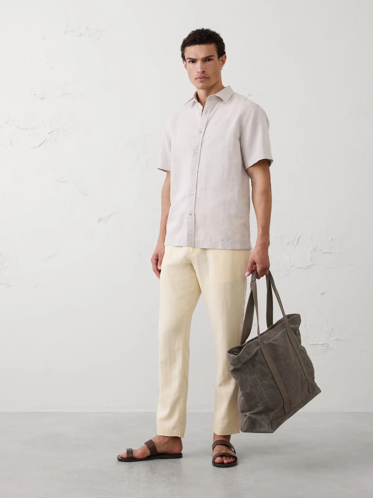 Linen-Blend Pant by Banana Republic