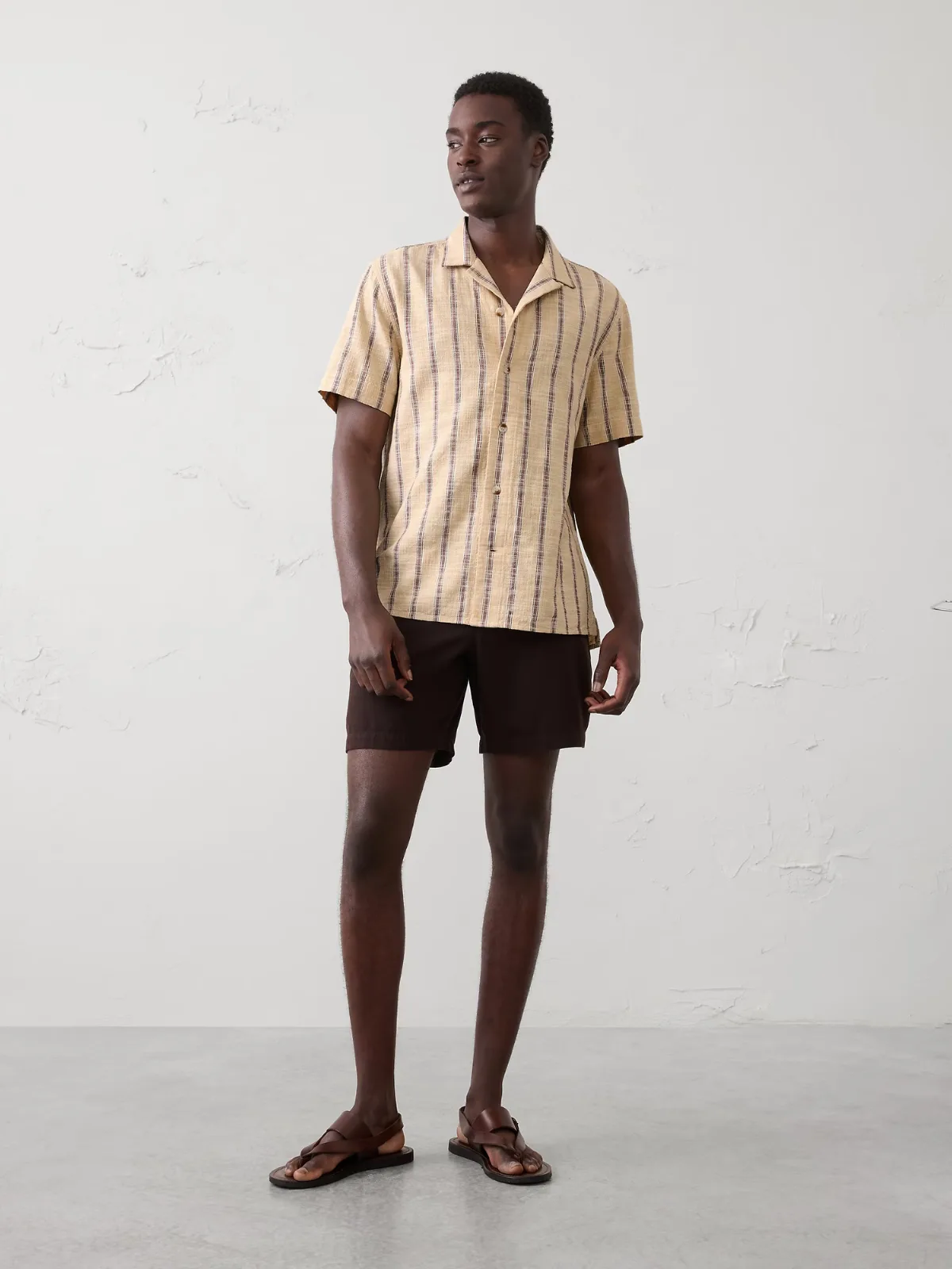Standard-Fit Textured Resort Shirt by Banana Republic