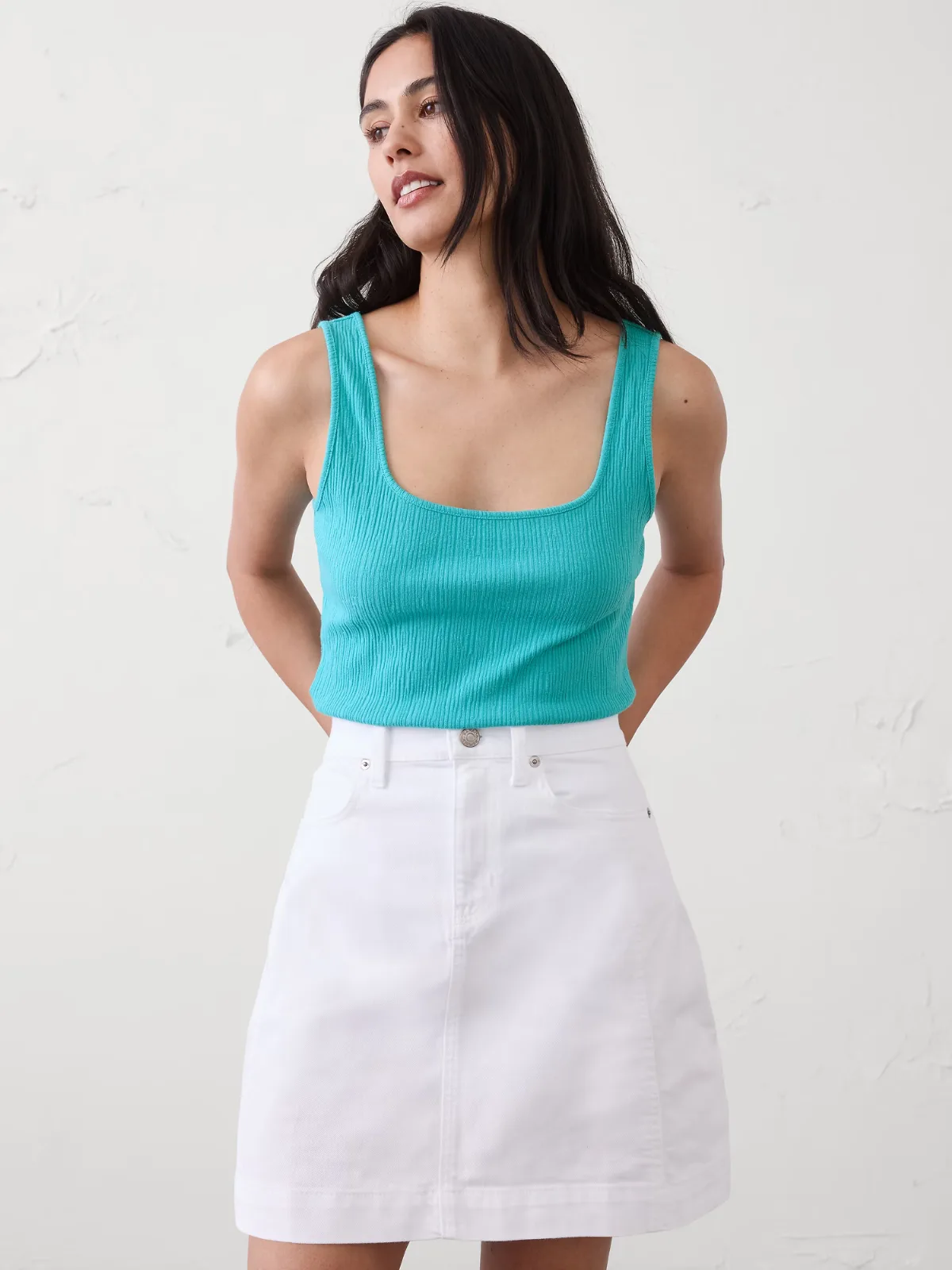 Variegated Ribbed Tank by Banana Republic
