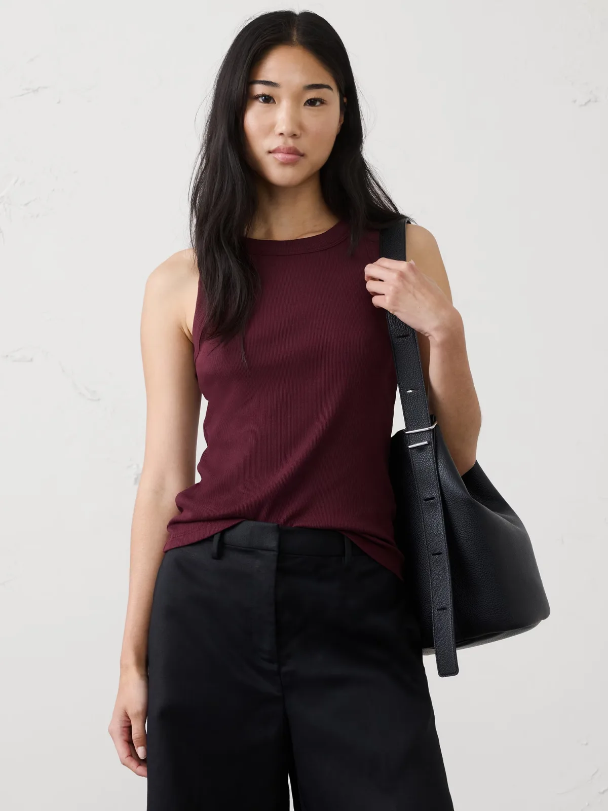 Ribbed Racer Tank by Banana Republic