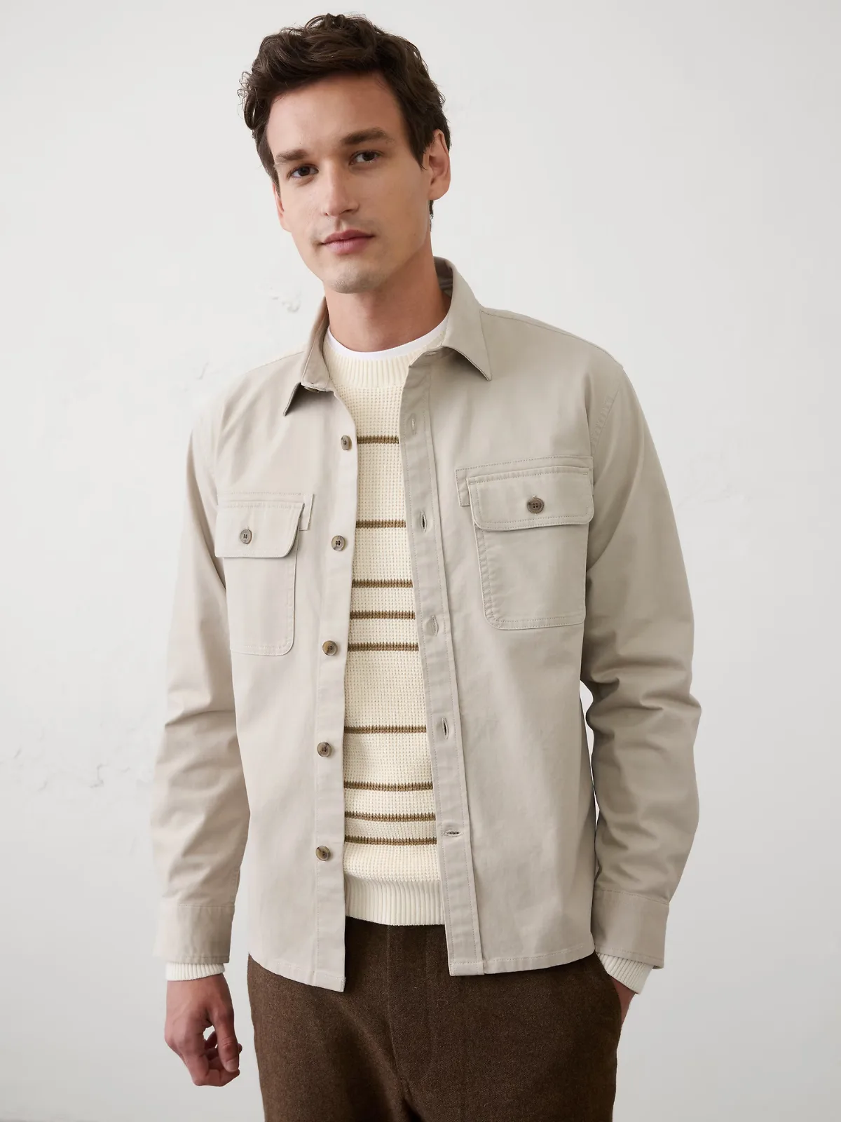 Standard-Fit Heritage Cotton Twill Overshirt