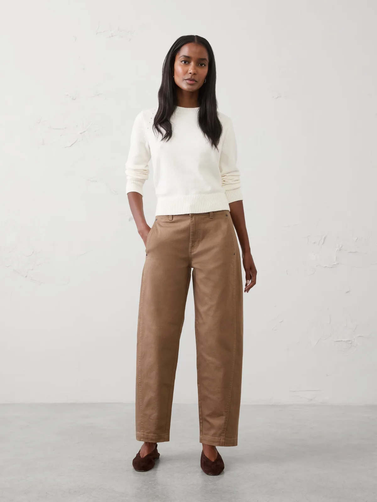 Barrel-Leg Mid-Rise Seamed Jean by Banana Republic