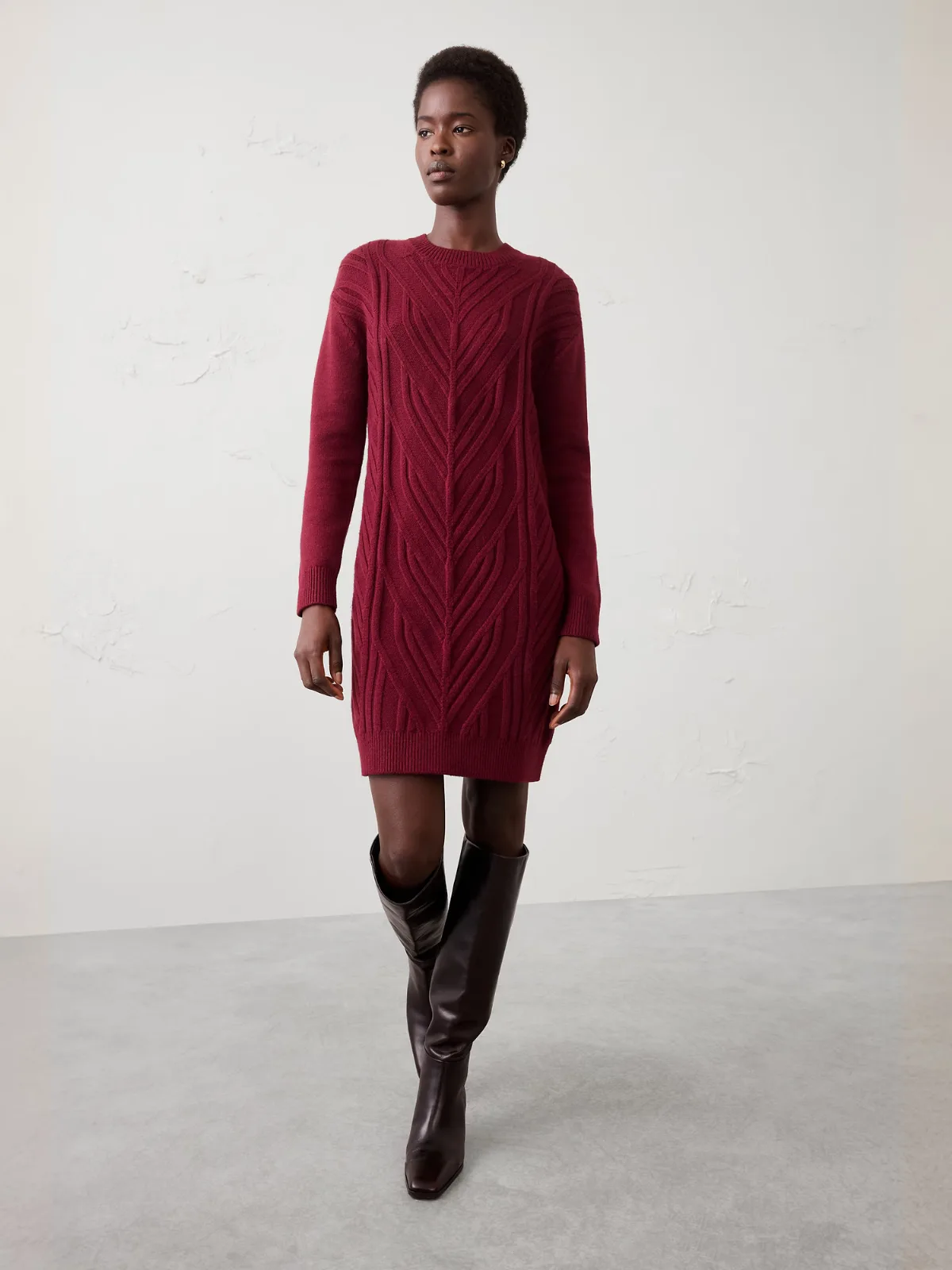 Cable Mini Sweater Dress by Banana Republic