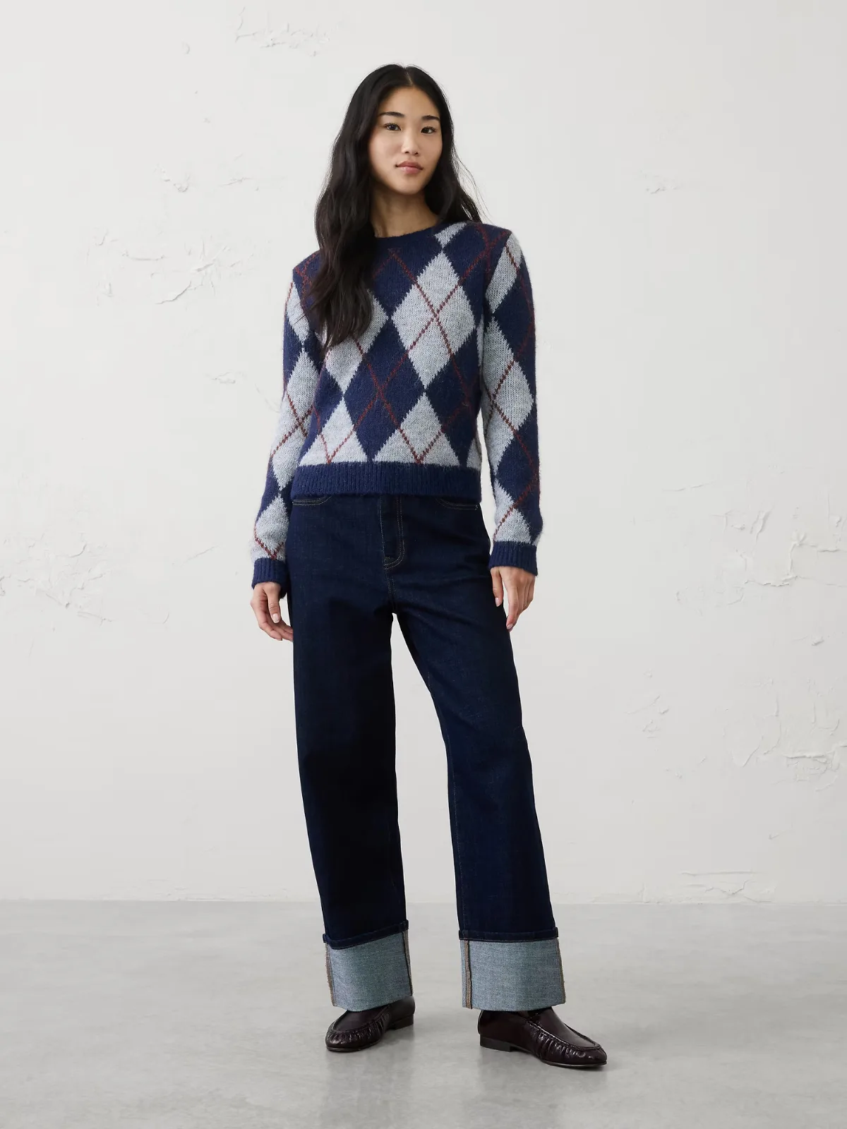 Plush Argyle Sweater by Banana Republic
