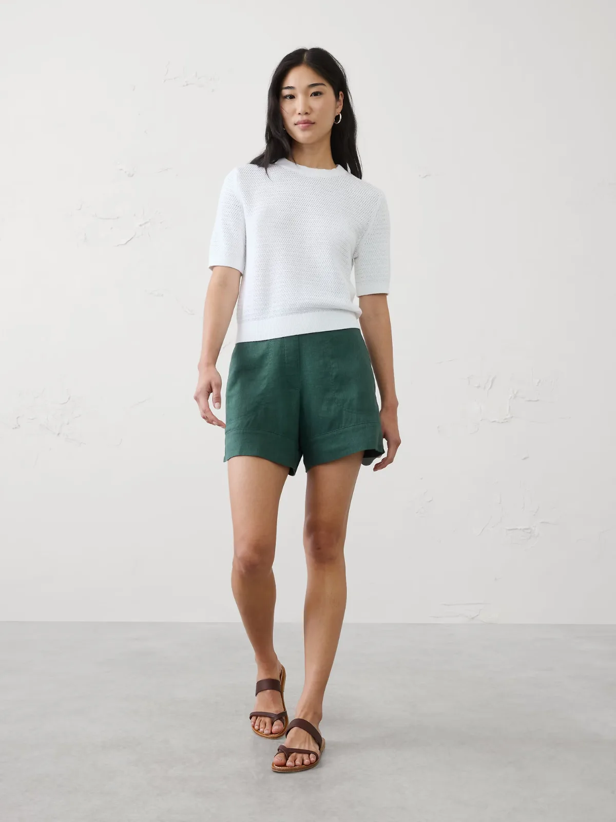 Anyday Linen-Blend High-Rise Short