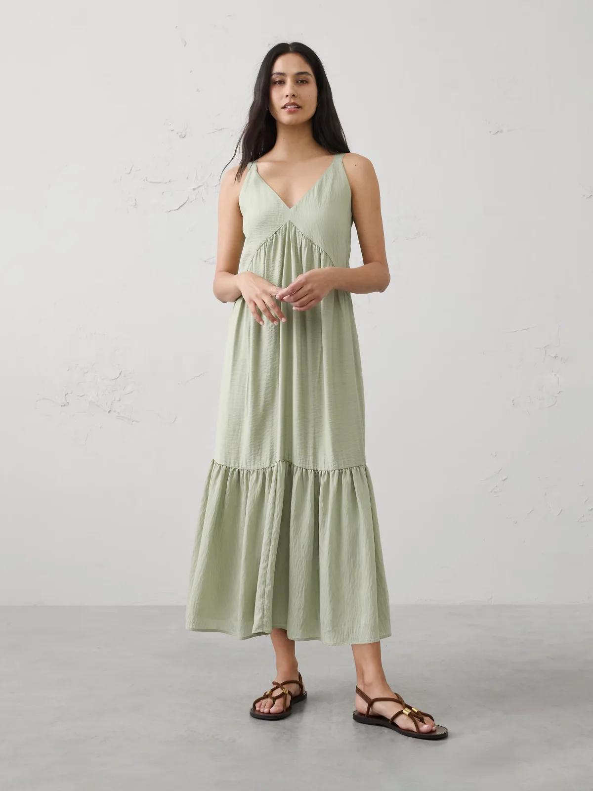 Empire-Tiered Midi Dress