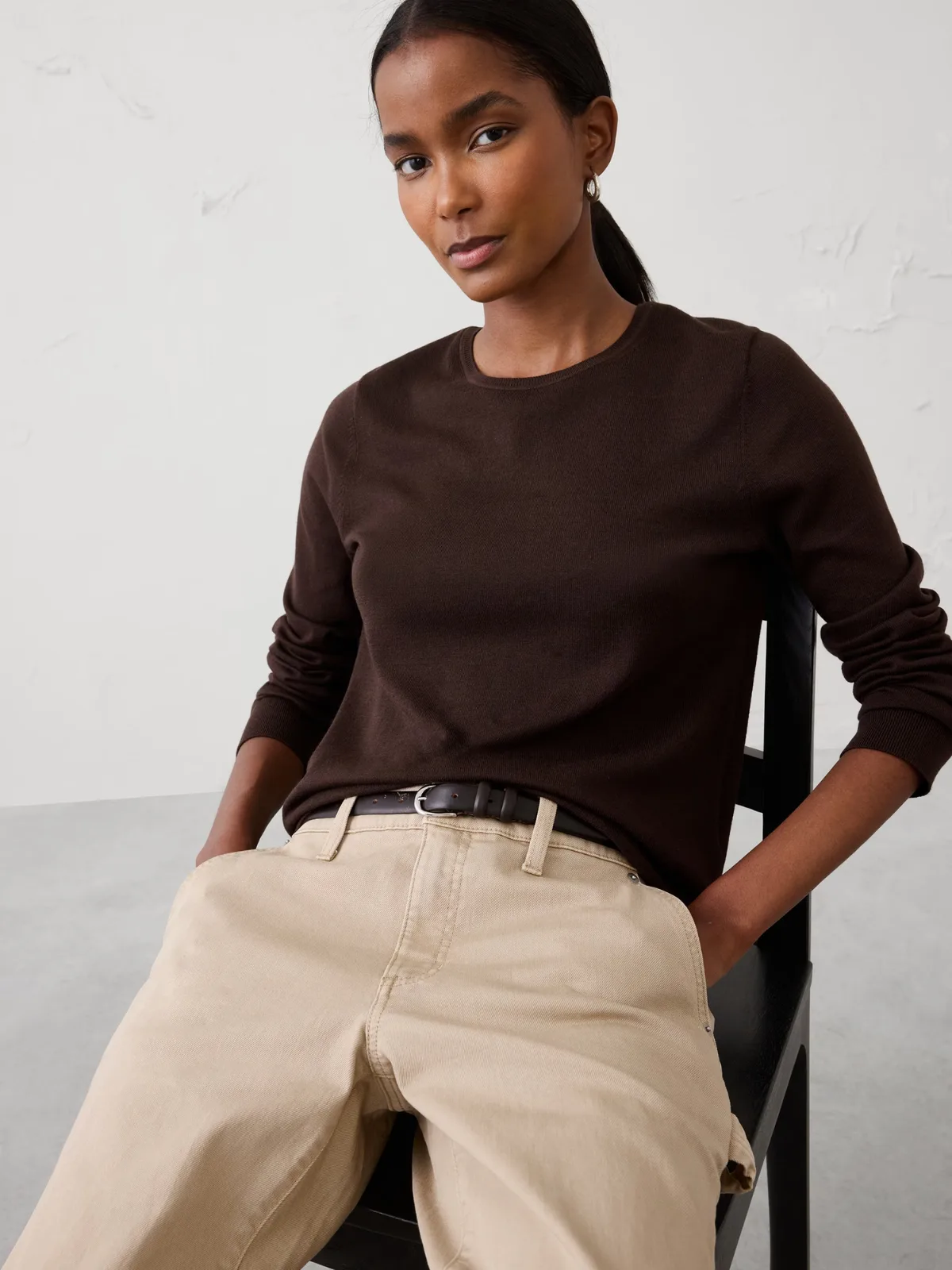 Forever Crew-Neck Sweater by Banana Republic