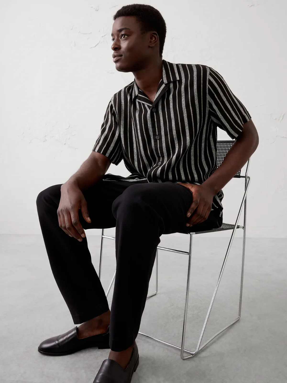 Standard-Fit Textured Resort Shirt by Banana Republic