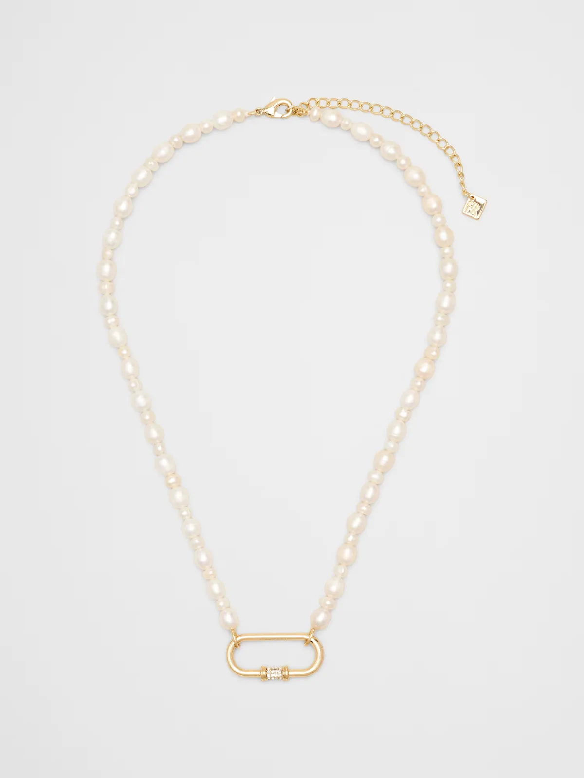 Carabiner Pearl Necklace by Banana Republic