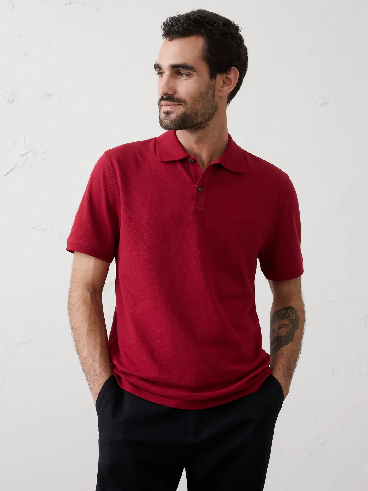 Standard-Fit Pique Polo by Banana Republic