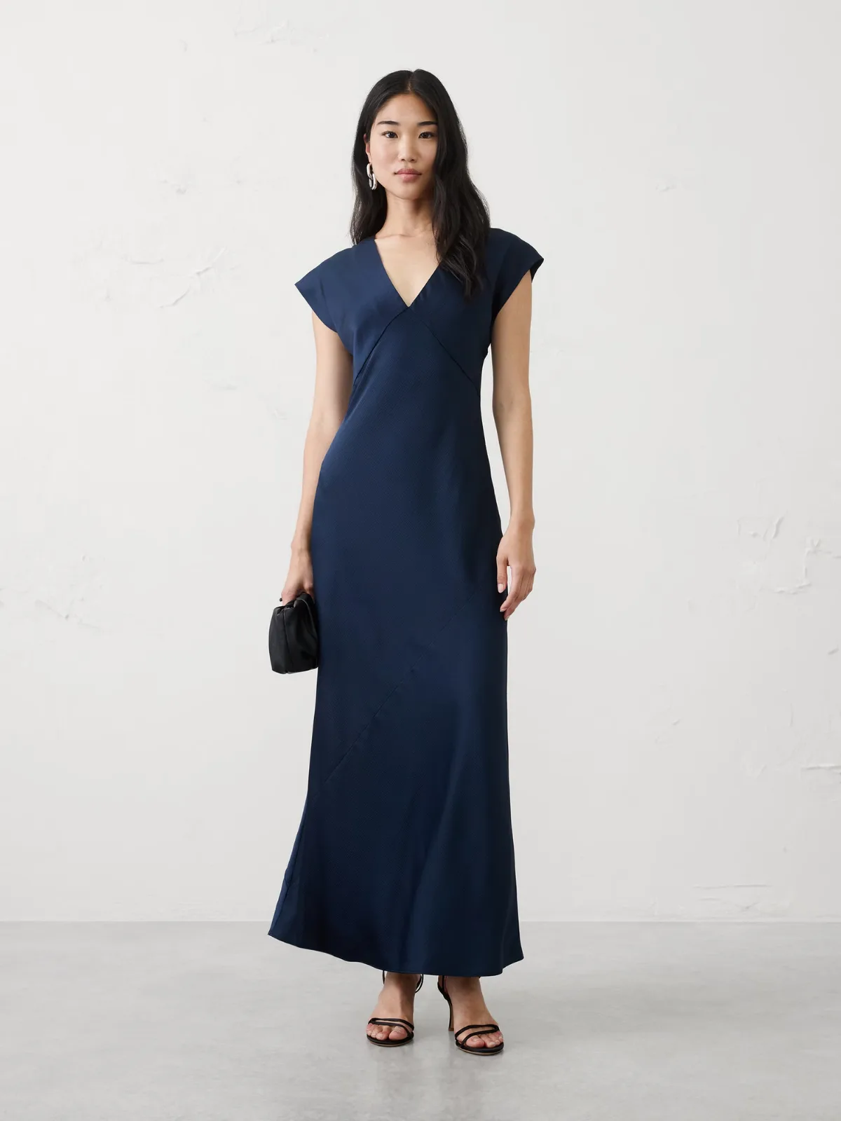 Flutter-Sleeve Maxi Dress