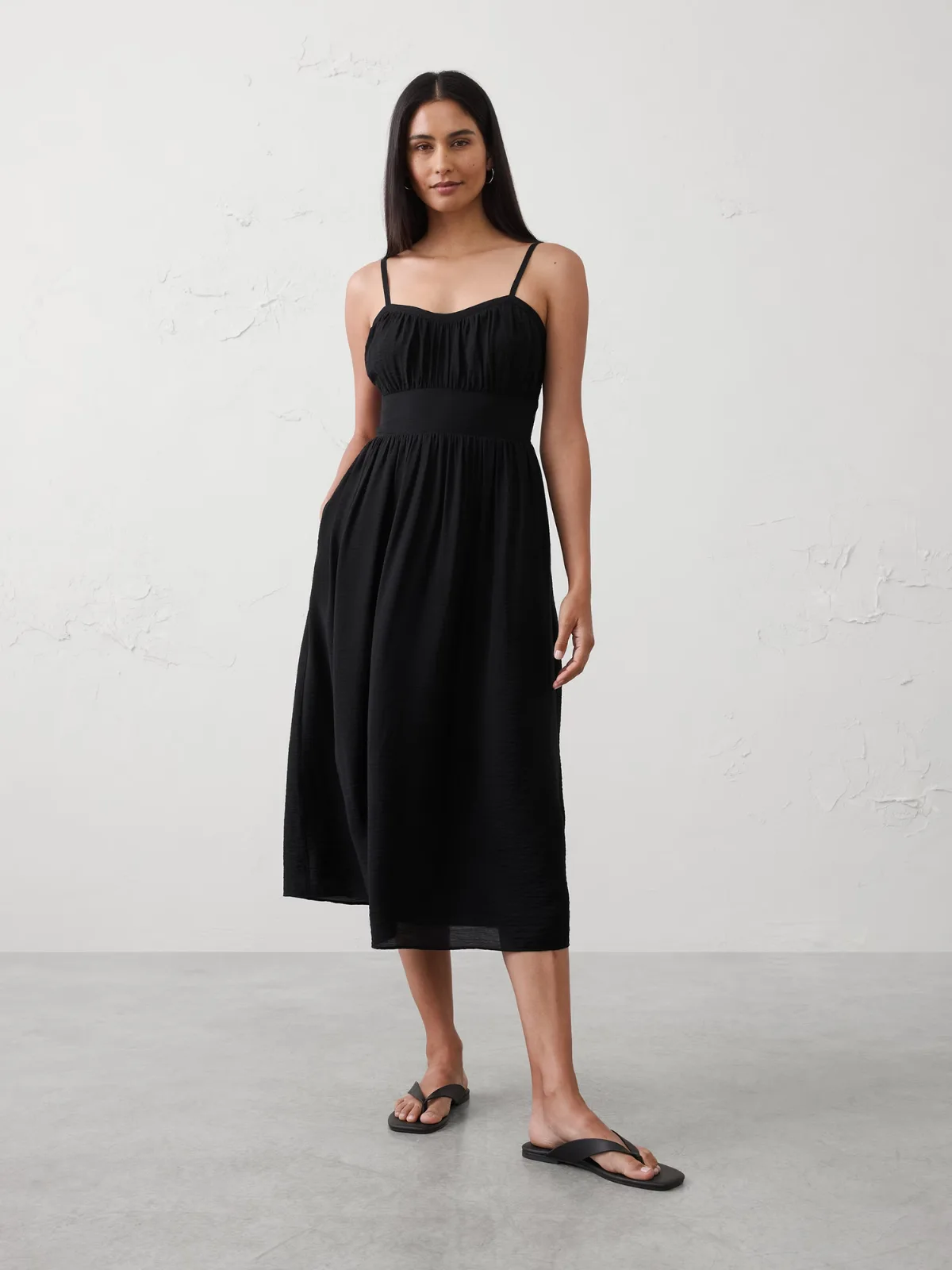 Empire-Waist Midi Dress by Banana Republic