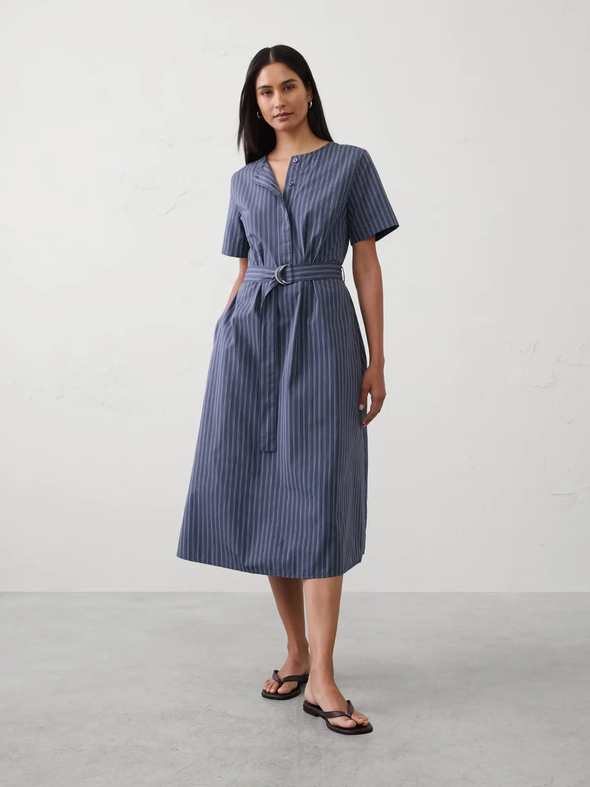 Poplin Midi Dress by Banana Republic