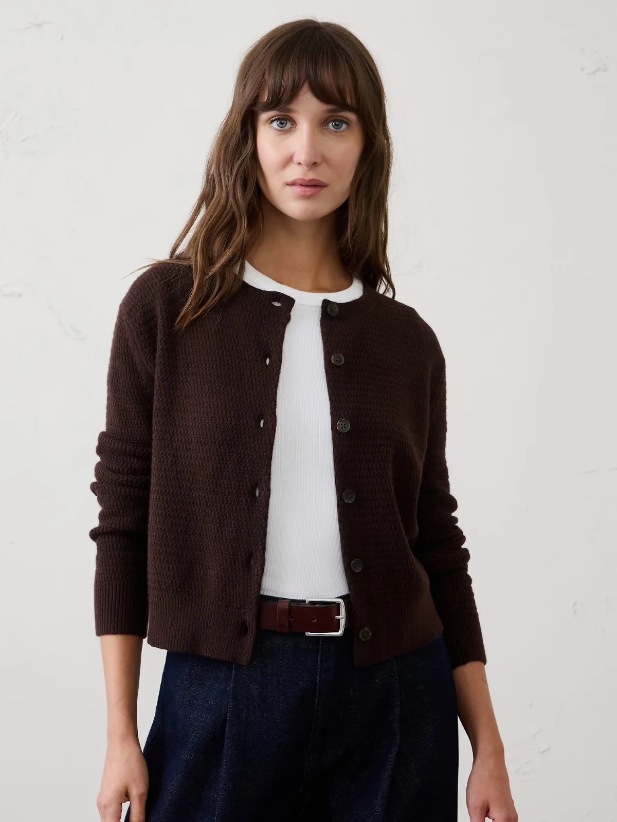 Textured Cardigan Sweater