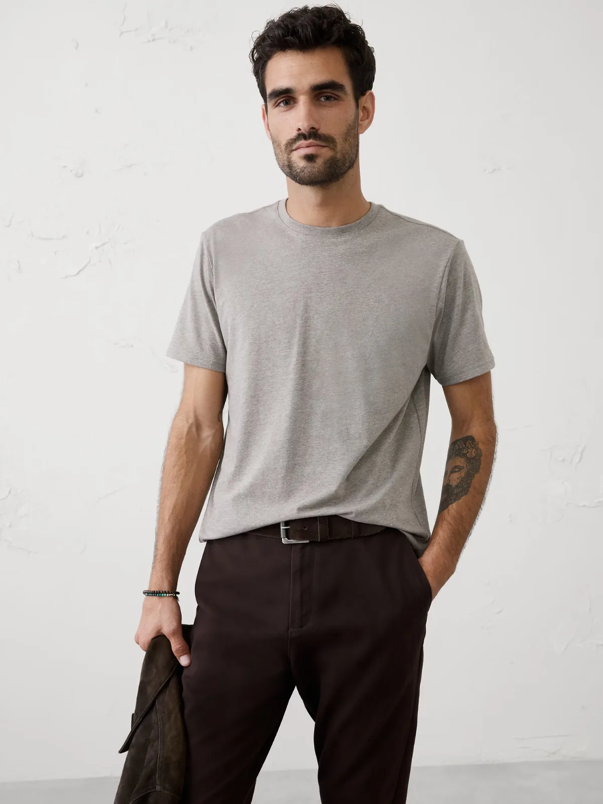 Standard-Fit Premium Wash Crew-Neck T-Shirt by Banana Republic