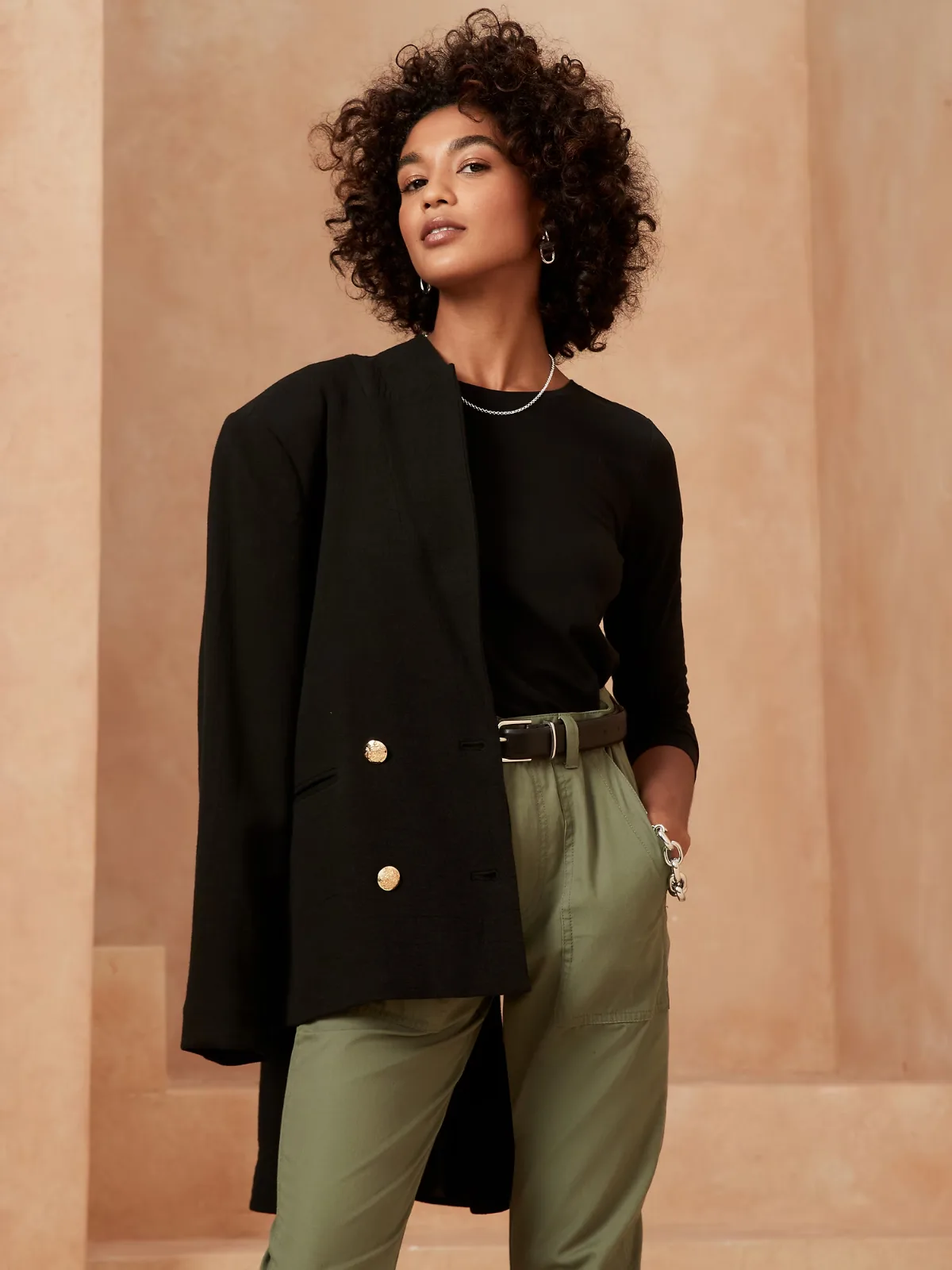 Timeless Long-Sleeve Crew-Neck T-Shirt by Banana Republic
