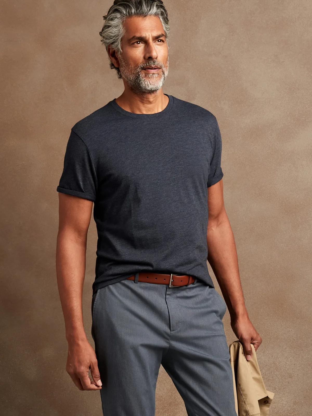 Standard-Fit Premium Wash Crew-Neck T-Shirt by Banana Republic