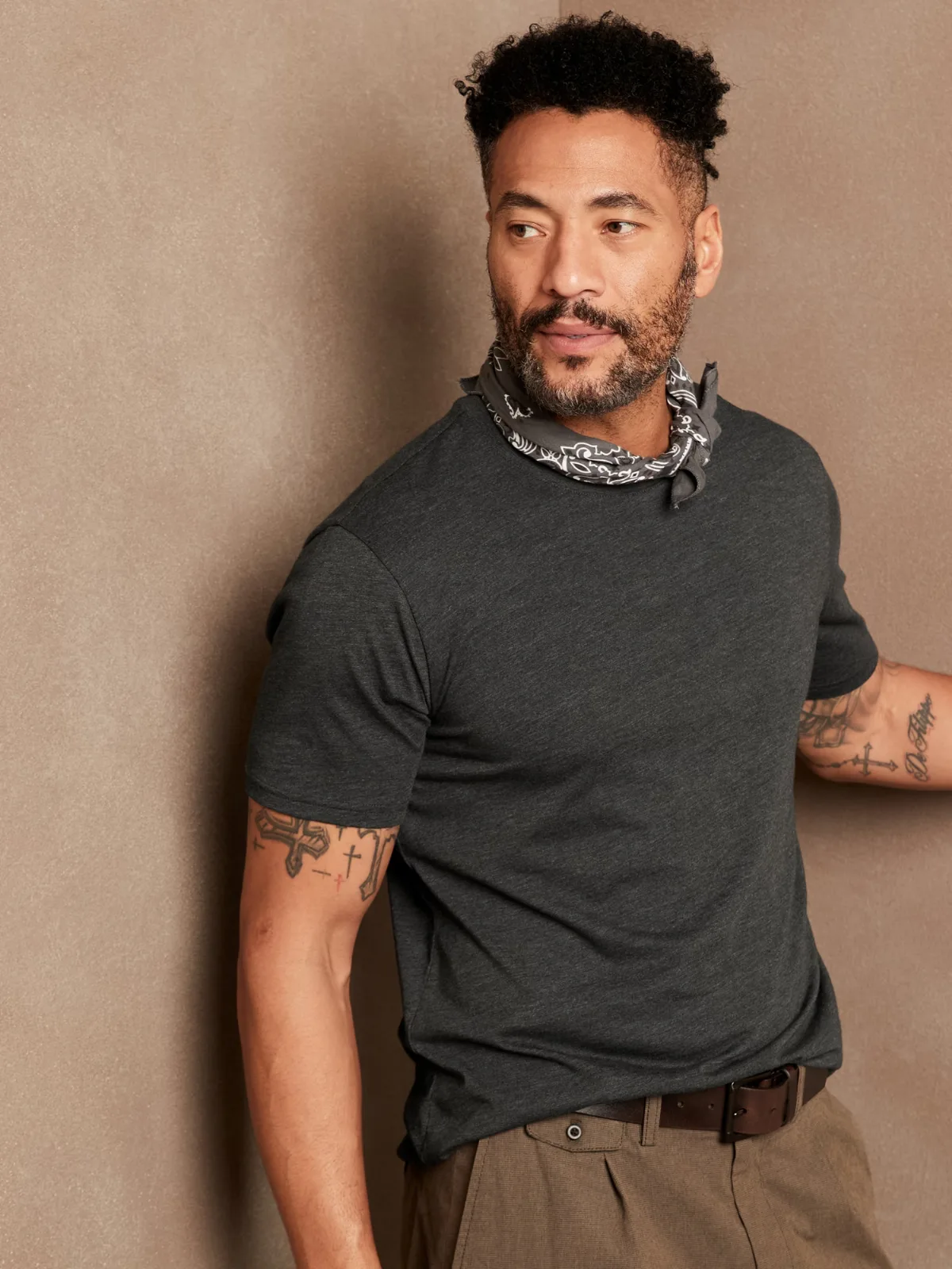 Standard-Fit Premium Wash Crew-Neck T-Shirt by Banana Republic