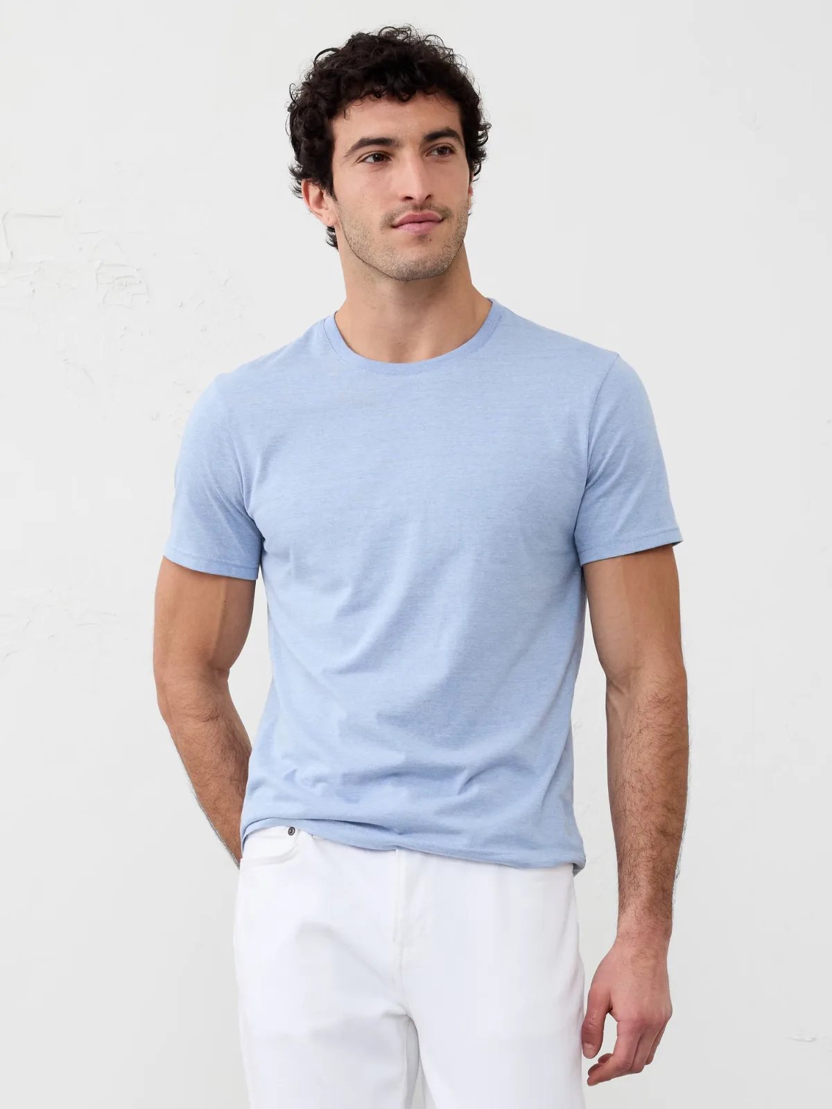 Standard-Fit Premium Wash Crew-Neck T-Shirt by Banana Republic