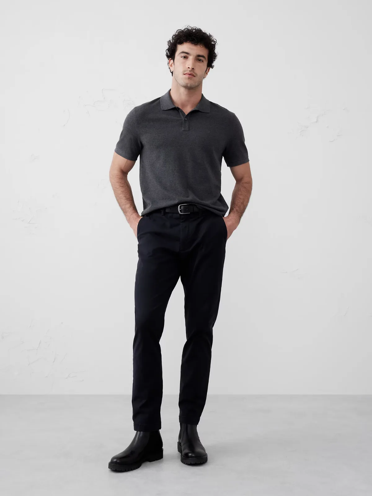 Standard-Fit Pique Polo by Banana Republic