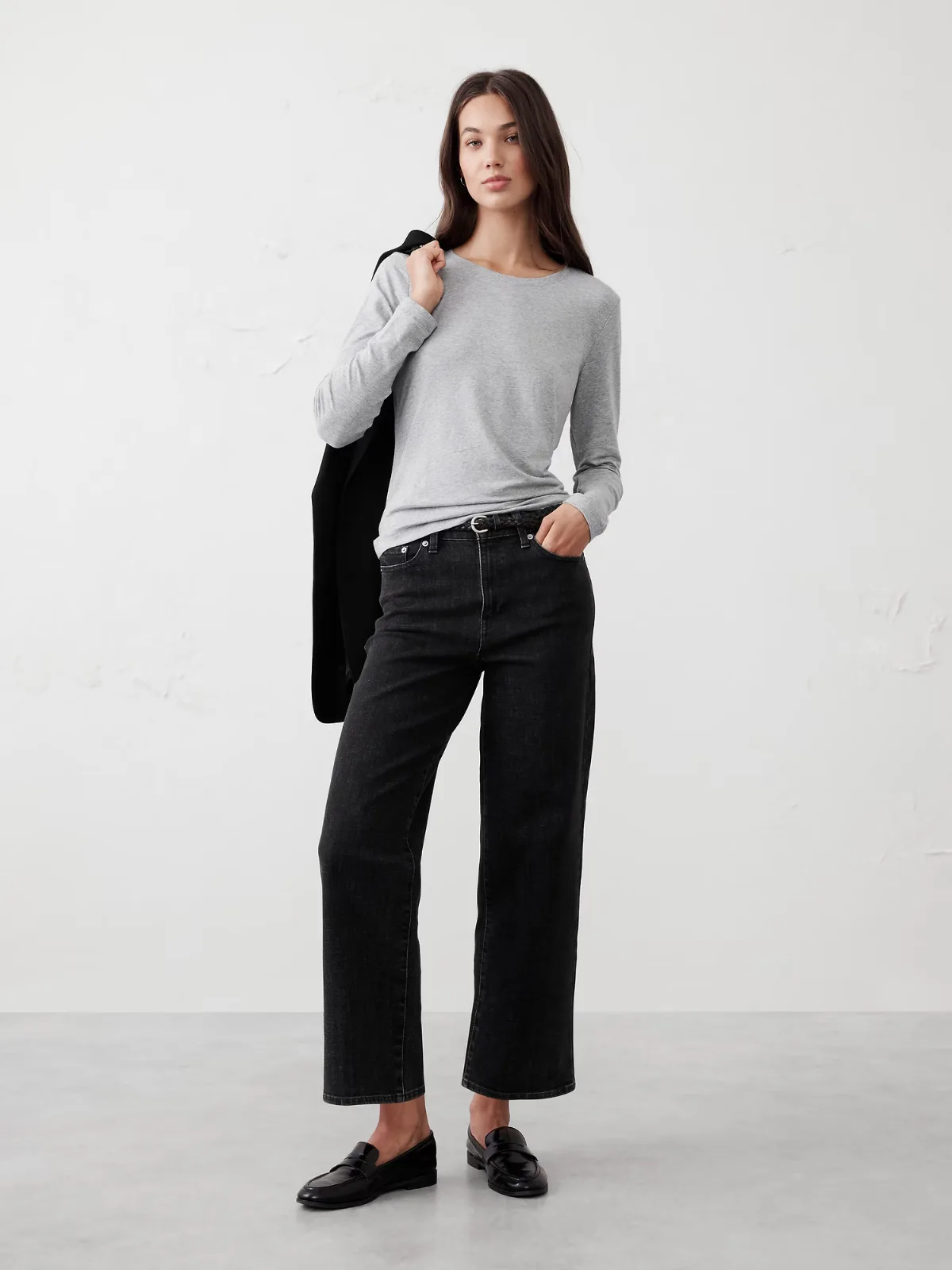Timeless Long-Sleeve Crew-Neck T-Shirt by Banana Republic