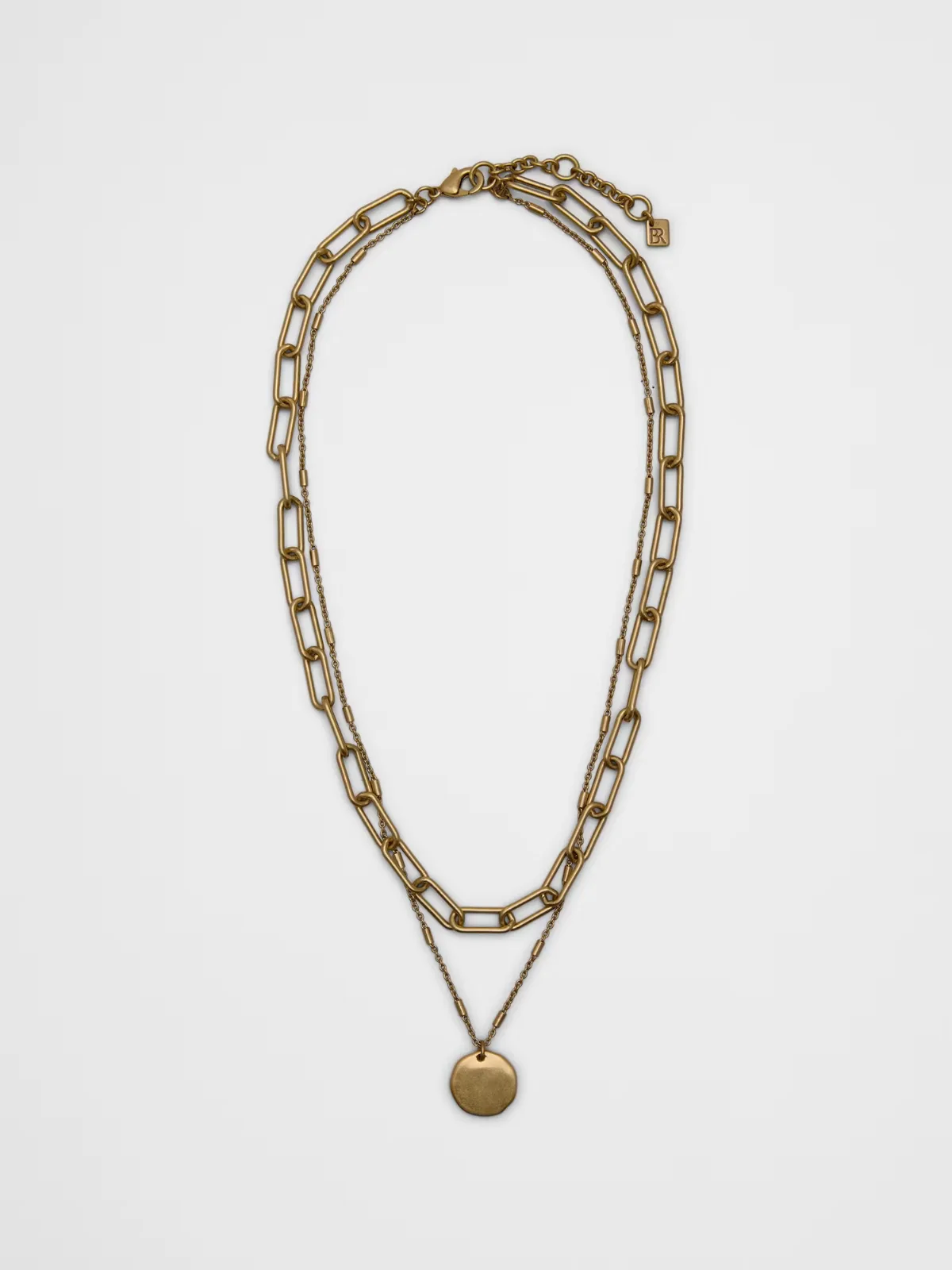 Disc Paperclip Layered Necklace by Banana Republic