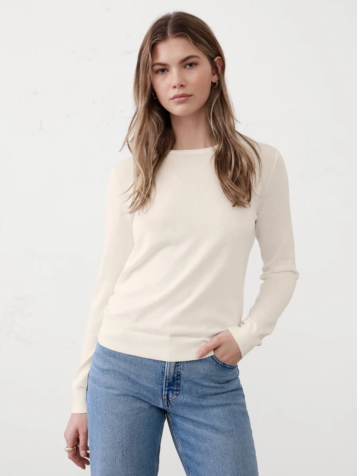 Forever Crew-Neck Sweater by Banana Republic