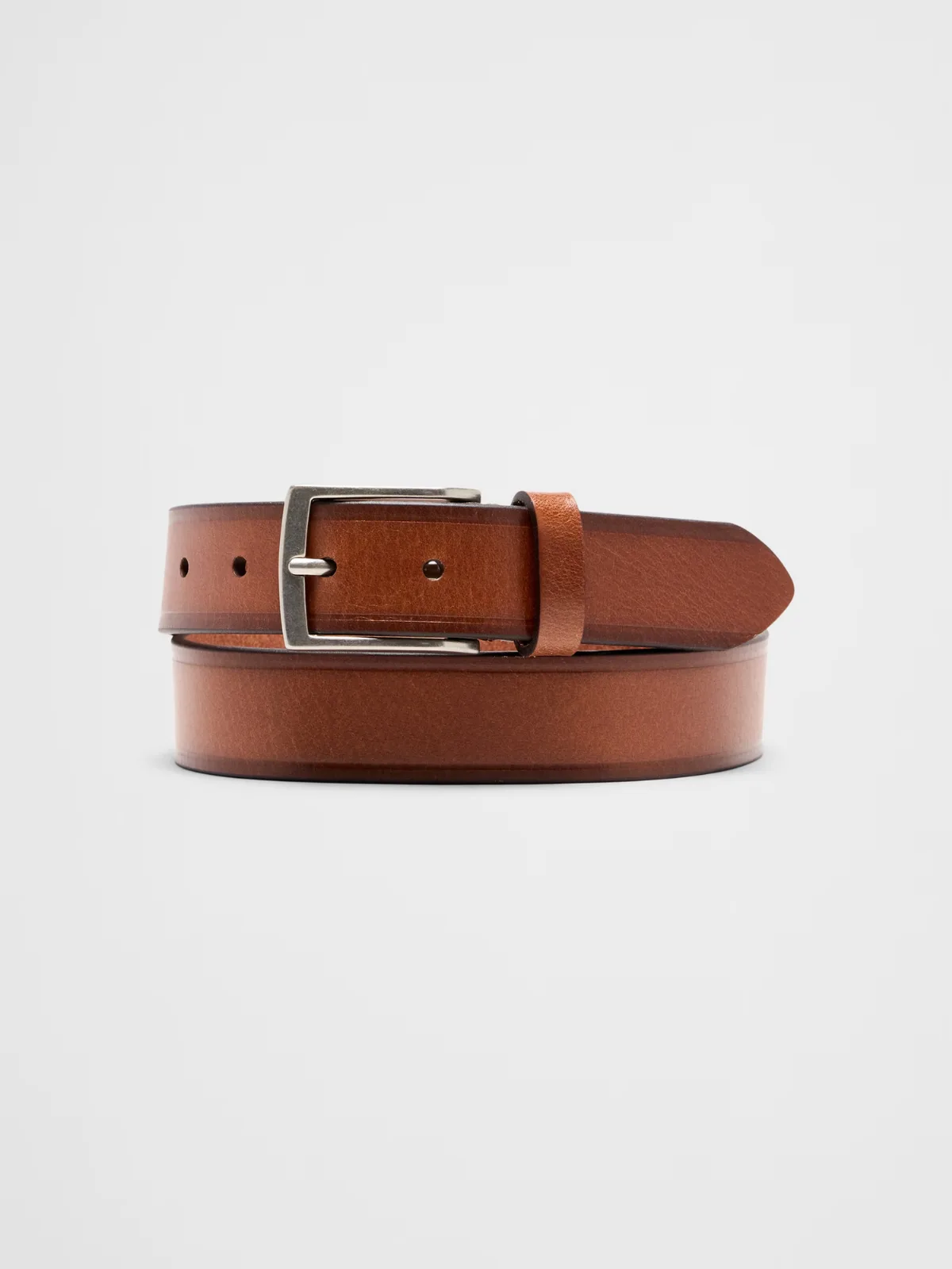 Leather Scored Edge Belt by Banana Republic