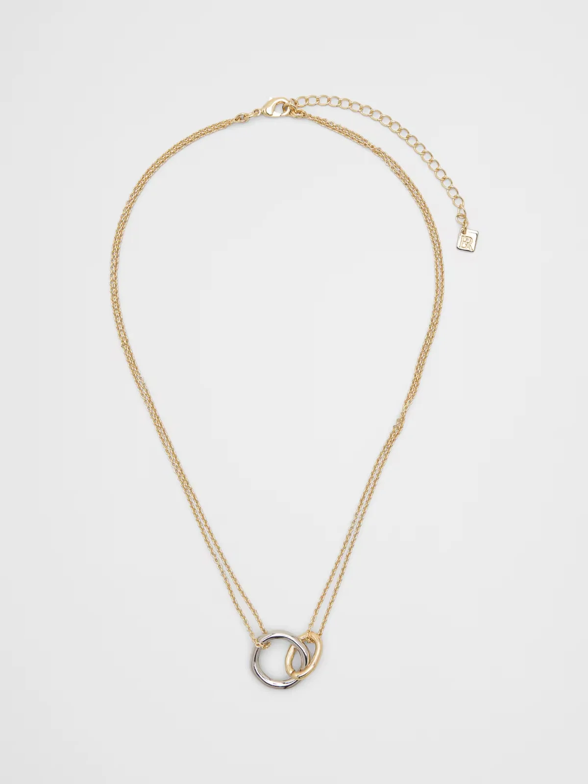 Mixed Metal Interlock Necklace by Banana Republic