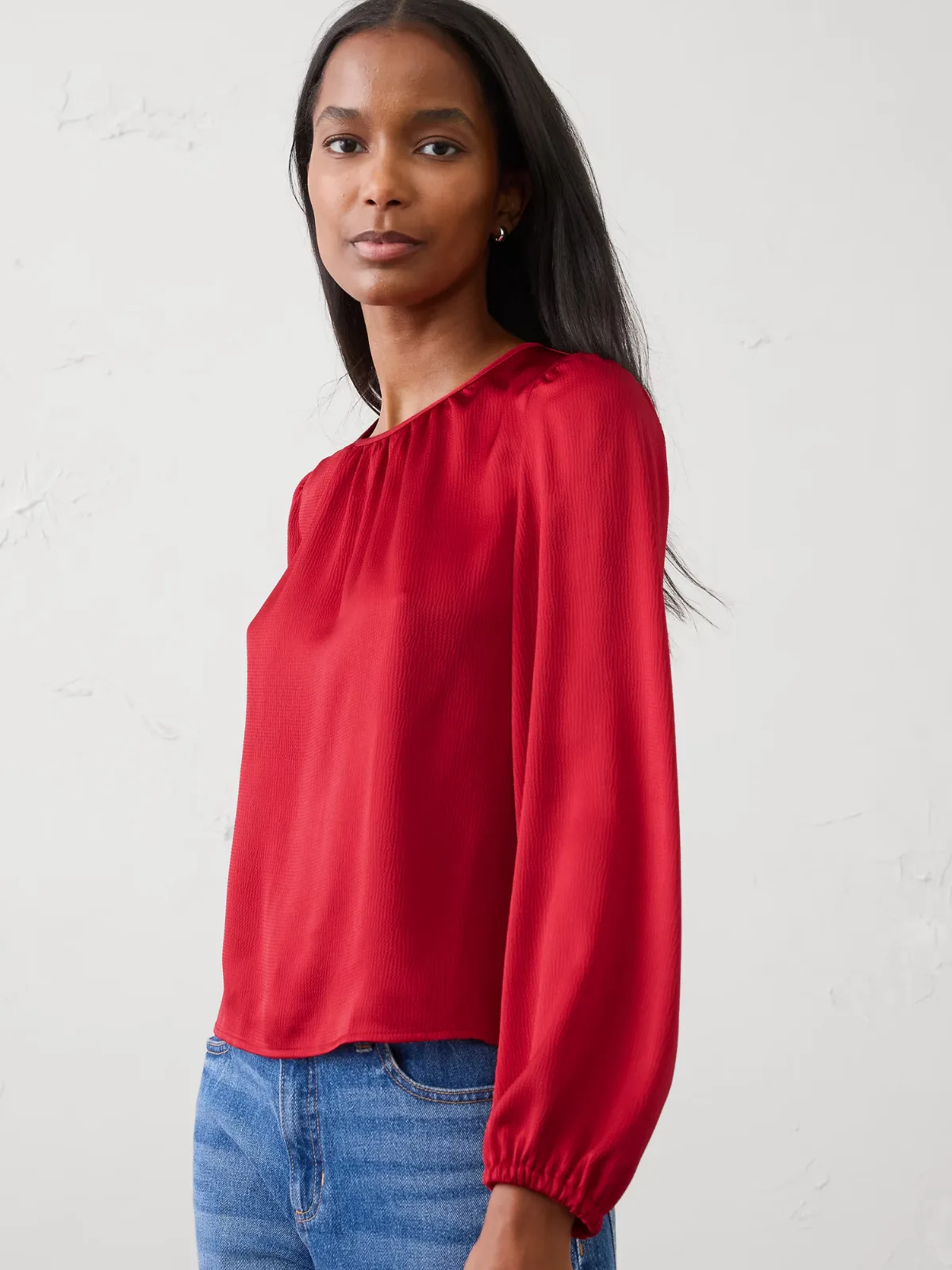 Volume-Sleeve Top by Banana Republic