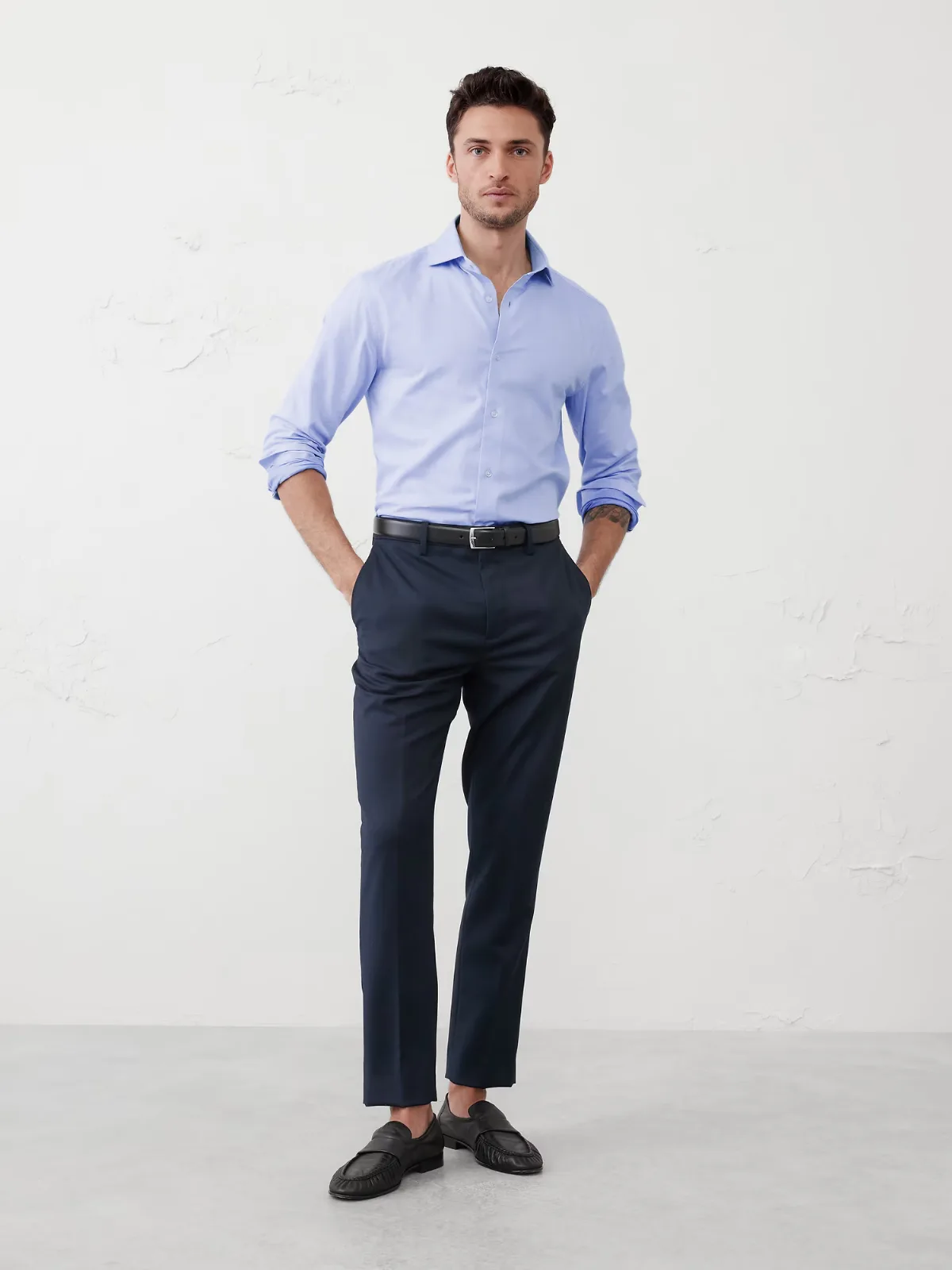 Slim-Fit Dobby Dress Shirt by Banana Republic