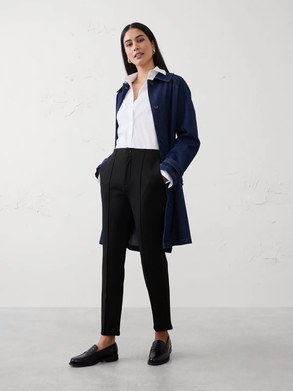 High-Rise Ponte Skinny Pant by Banana Republic