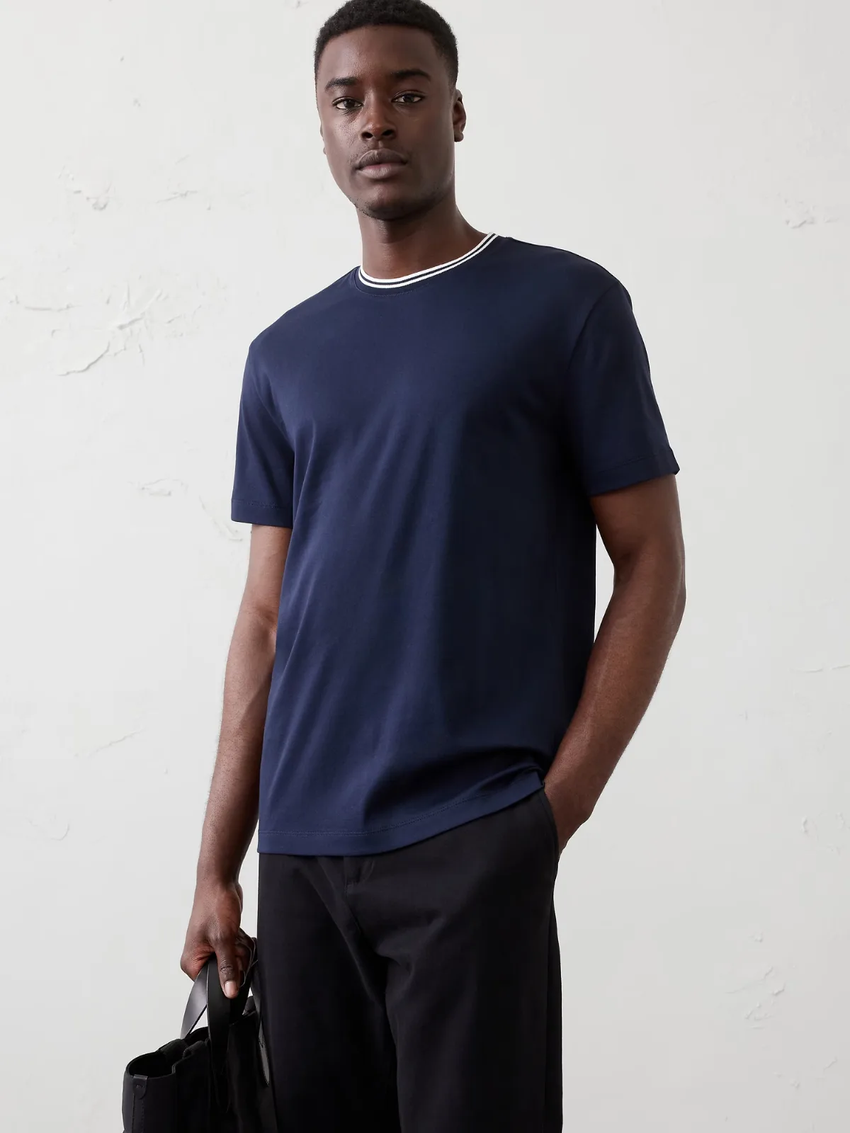 Slim-Fit Luxe Touch Crew-Neck Shirt by Banana Republic