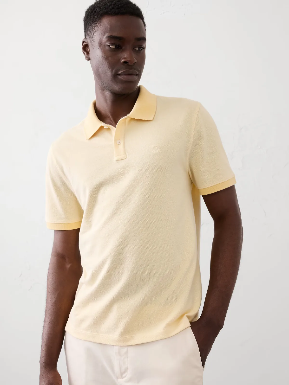 Standard-Fit Pique Polo by Banana Republic