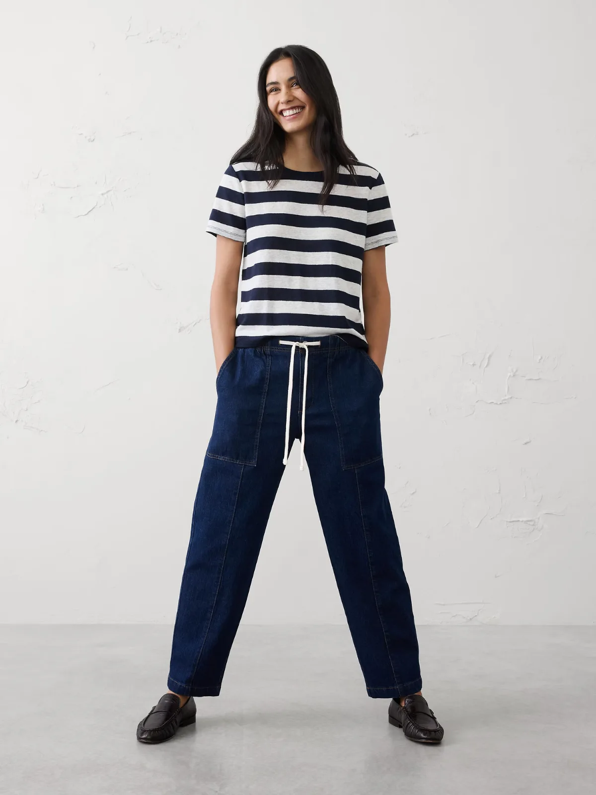 Linen-Blend T-Shirt by Banana Republic