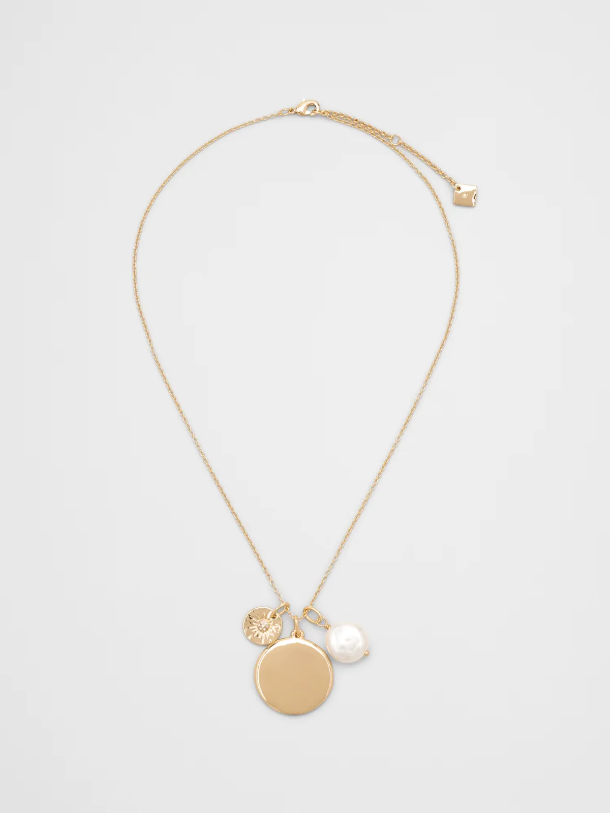 Delicate Pearl Junk Charm Necklace by Banana Republic