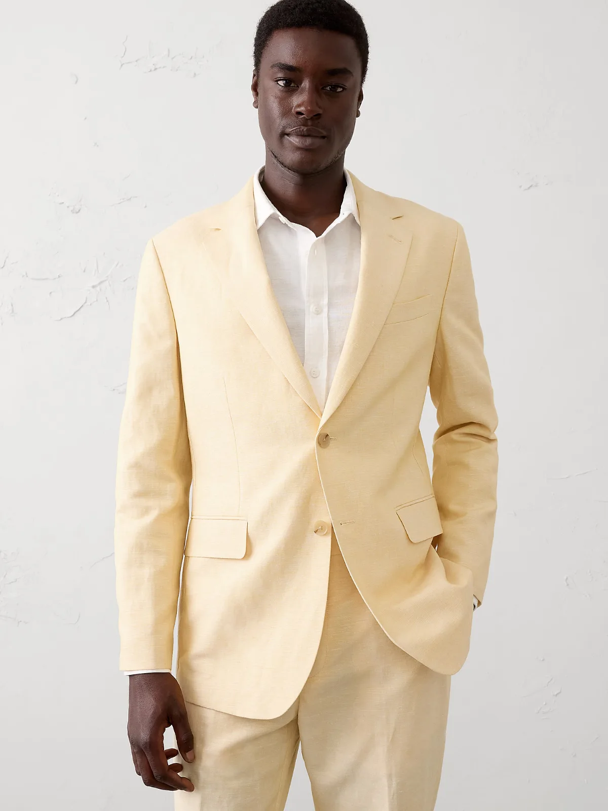 Linen-Blend Suit Jacket by Banana Republic
