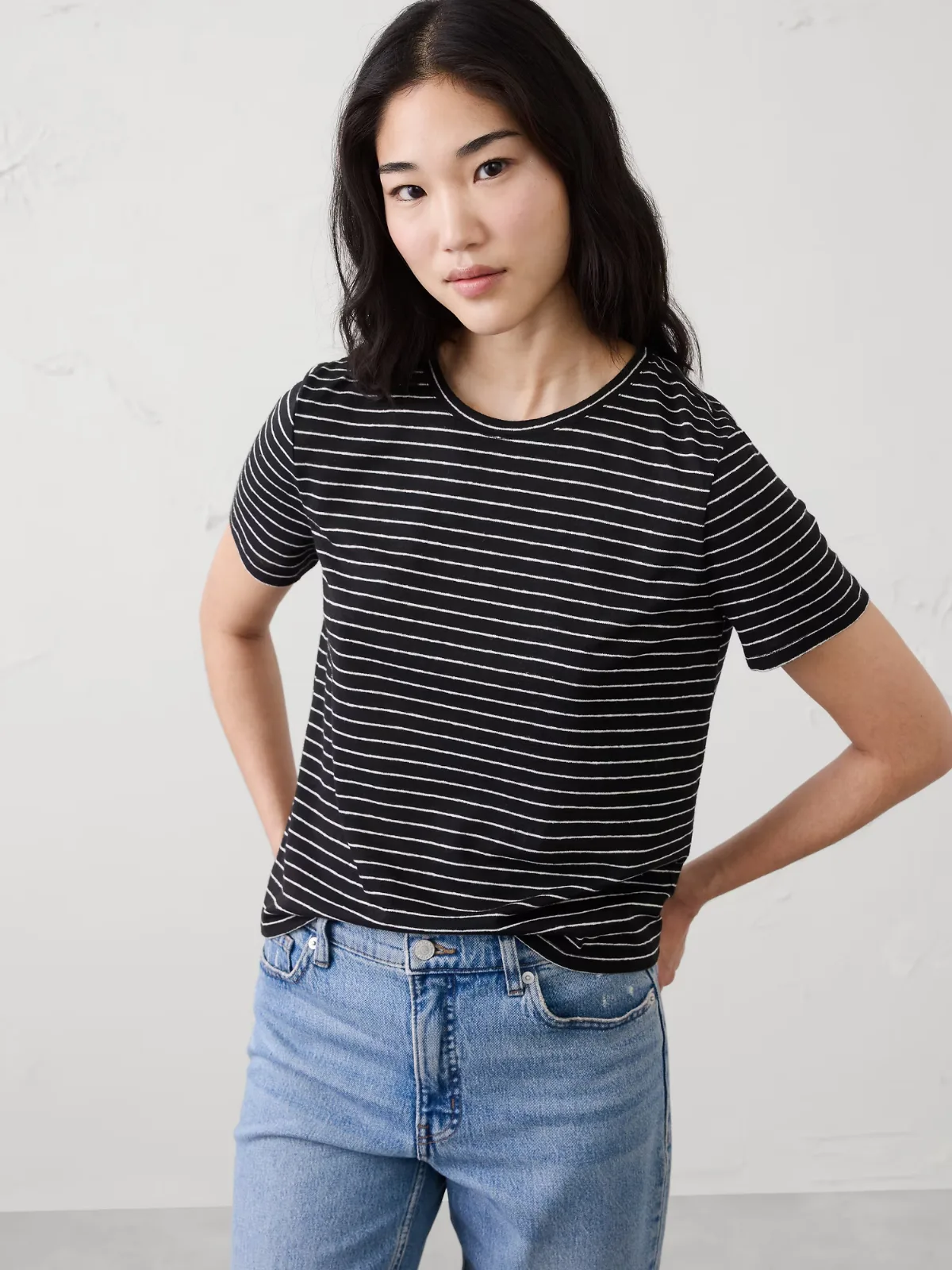Linen-Blend T-Shirt by Banana Republic
