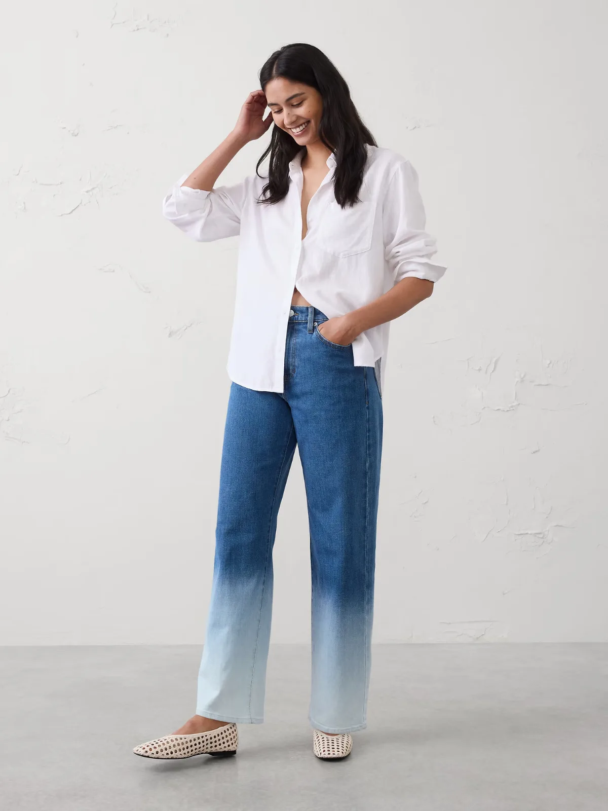Straight High-Rise Jean by Banana Republic